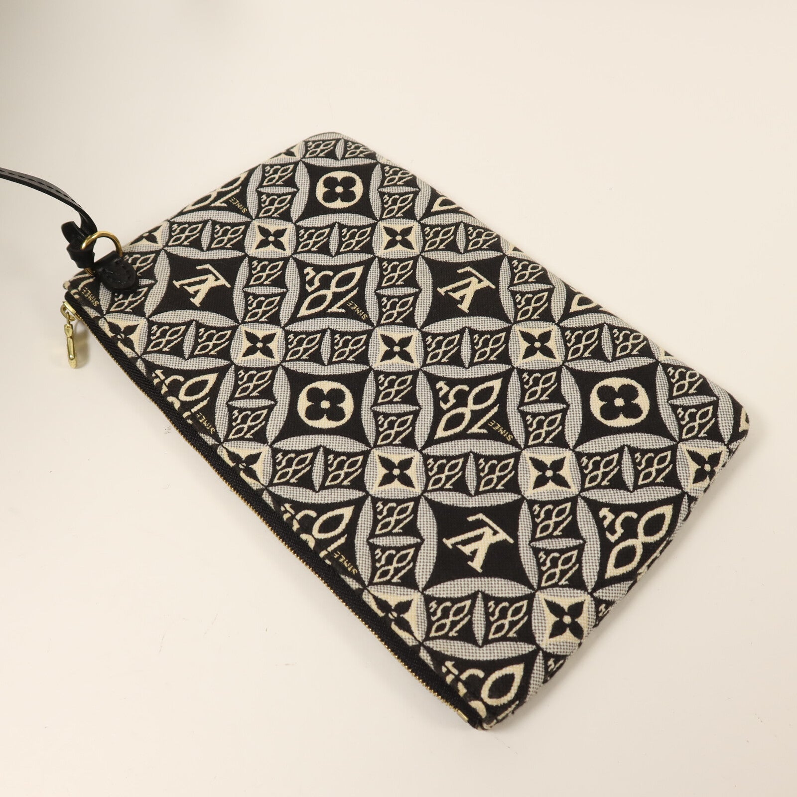 LOUIS VUITTON Monogram Jacquard 1854 Neverfull MM金扣手挽袋