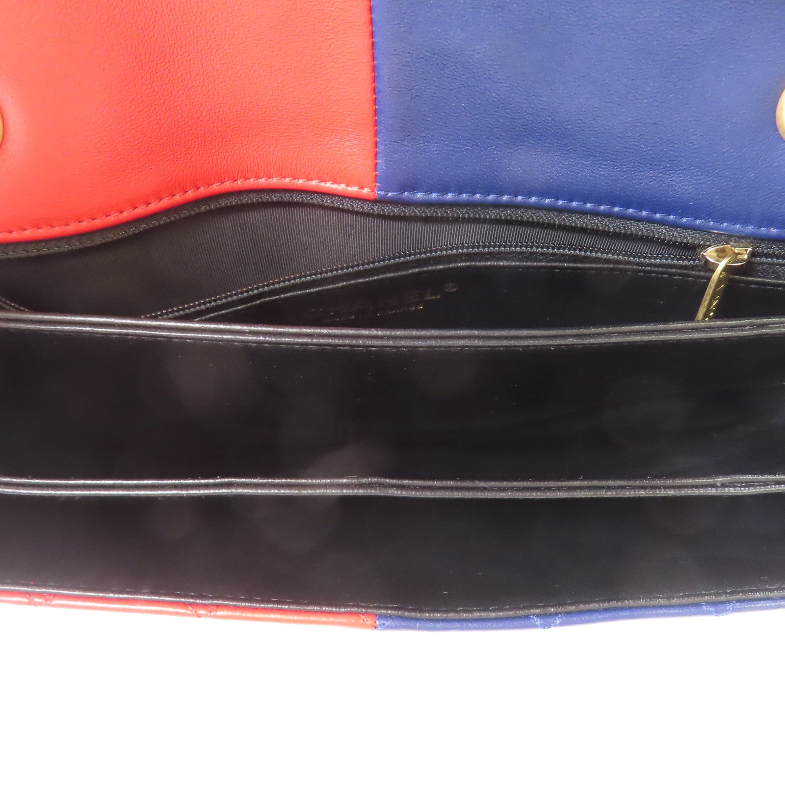 CHANEL 羊皮皮革Shoulder Bag金扣肩背袋紅色/白色/黑色/藍色