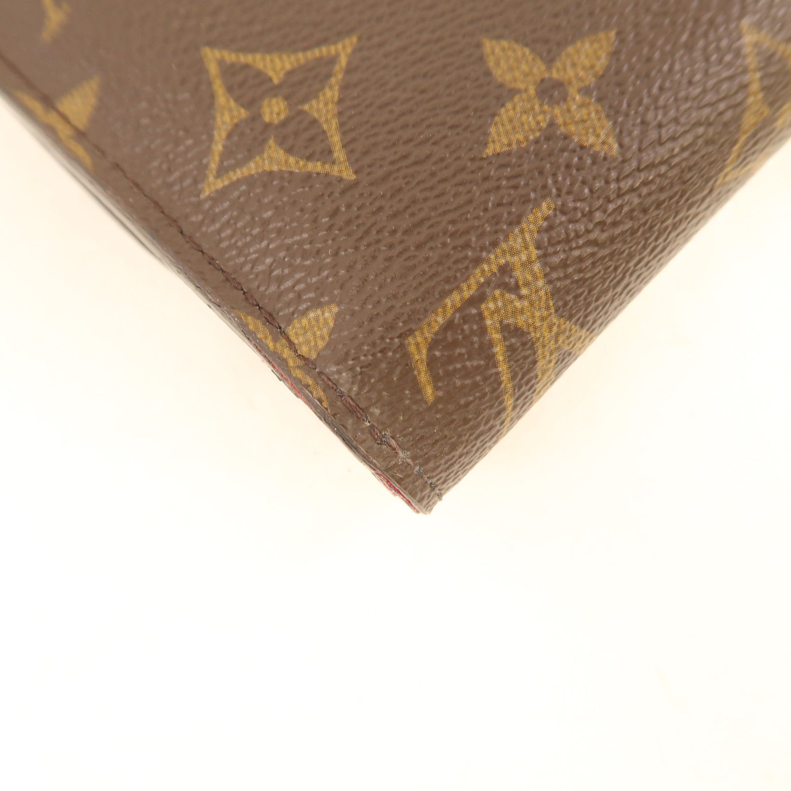 LOUIS VUITTON Monogram Ariane金扣錢包棕色/酒紅色