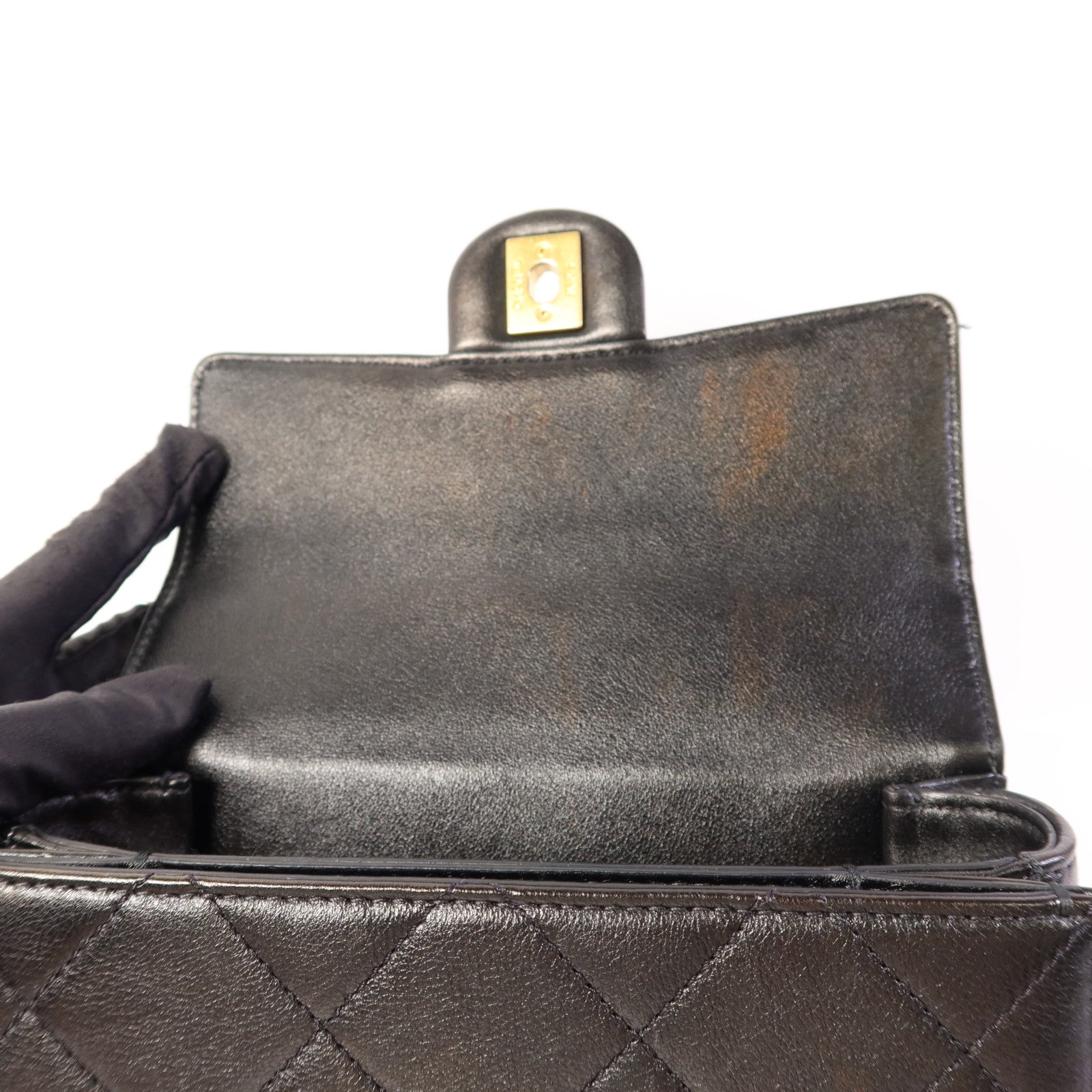 CHANEL 牛皮皮革Chain Shoulder Bag金扣鏈帶肩背袋