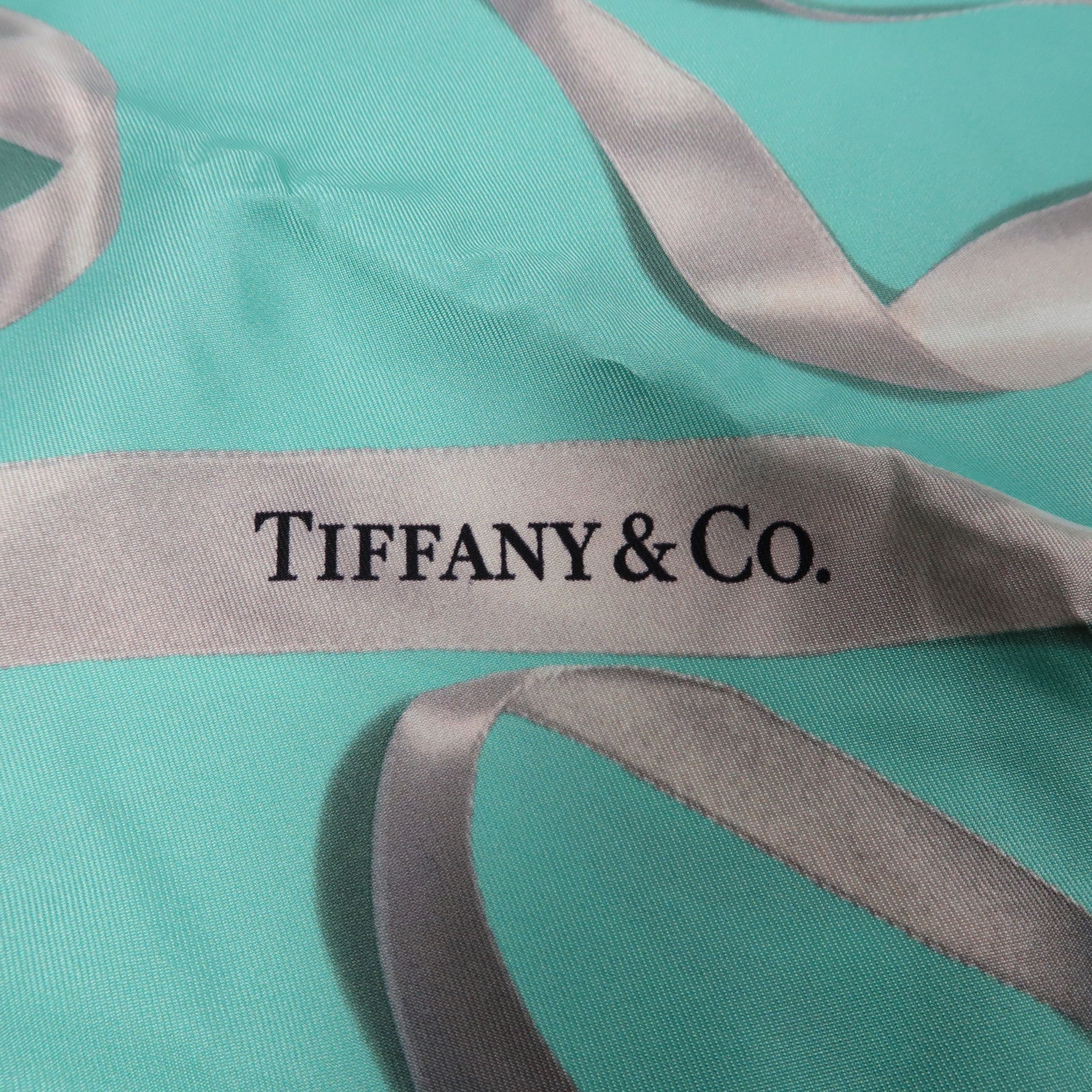 TIFFANY＆CO 絲質Scarf圍巾蒂芙尼藍色