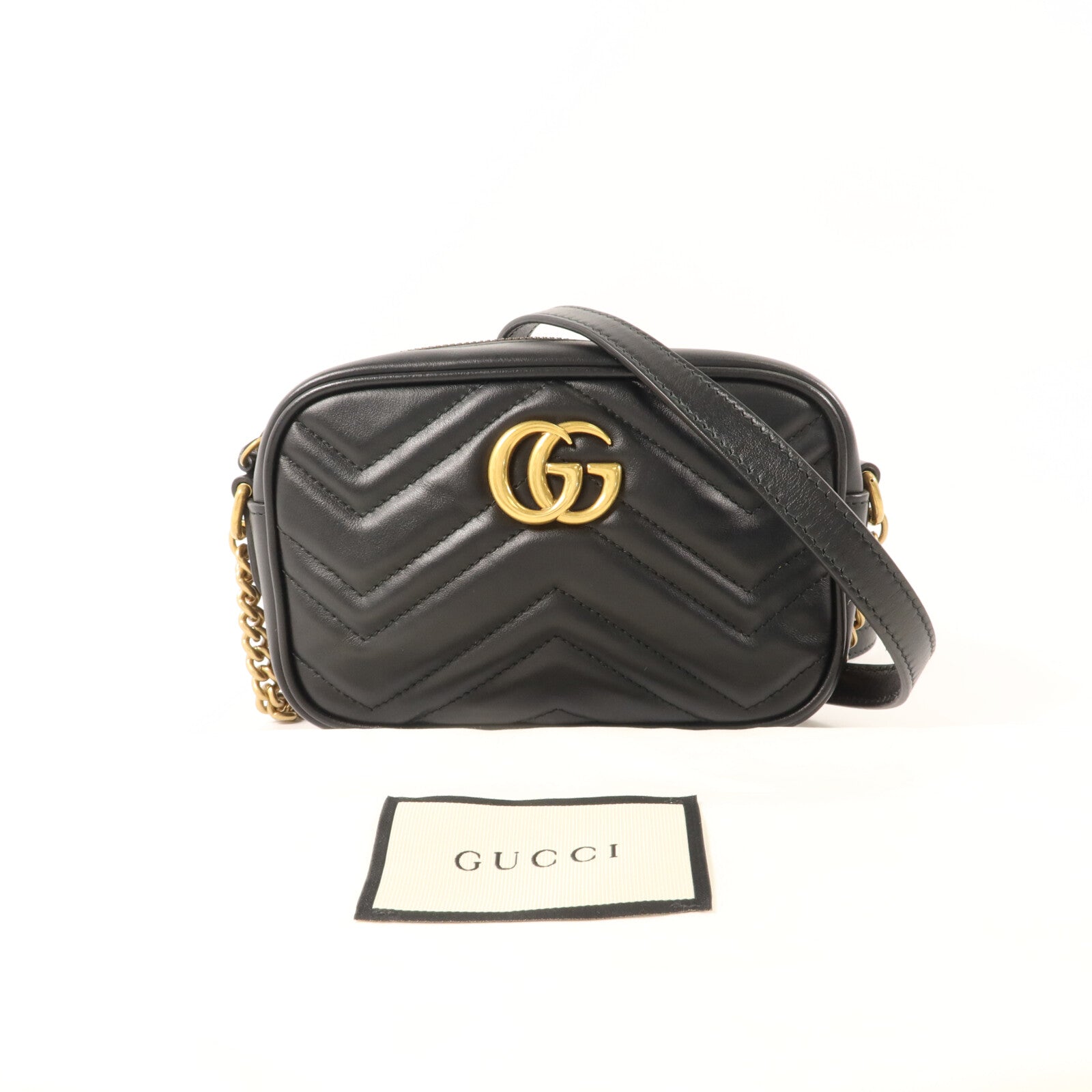 GUCCI 牛皮皮革GG Marmont Mini肩背袋