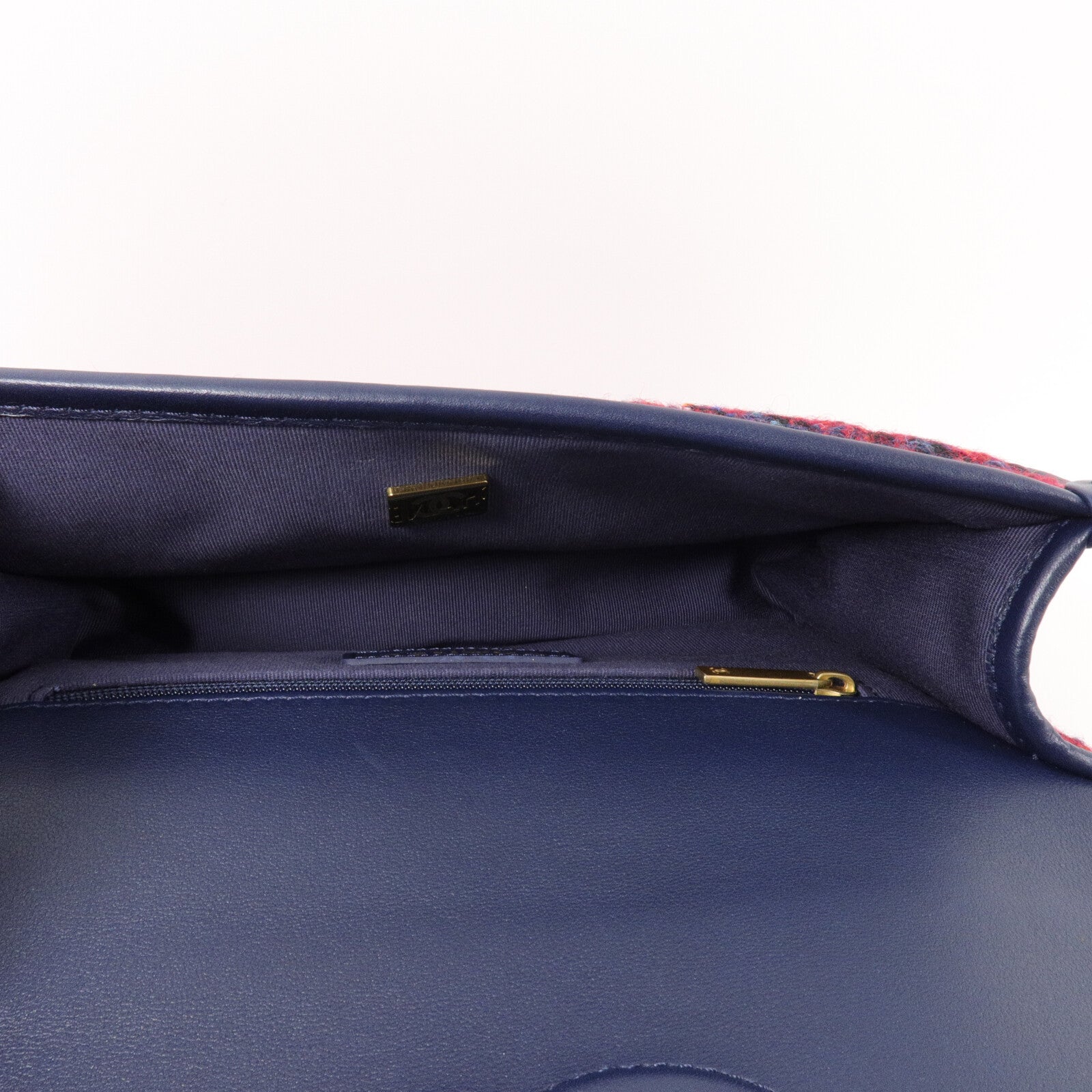 CHANEL Tweed Top Handle Flap Bag鏈帶肩背袋