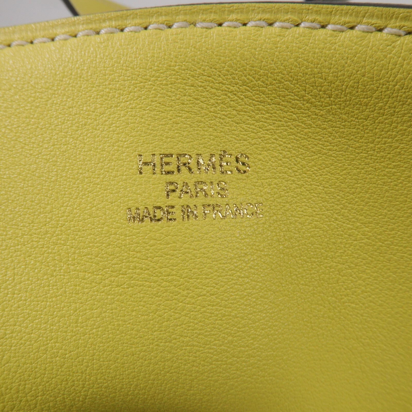 HERMES Clemence皮革Double Sens 36手挽袋Sauge/Lime