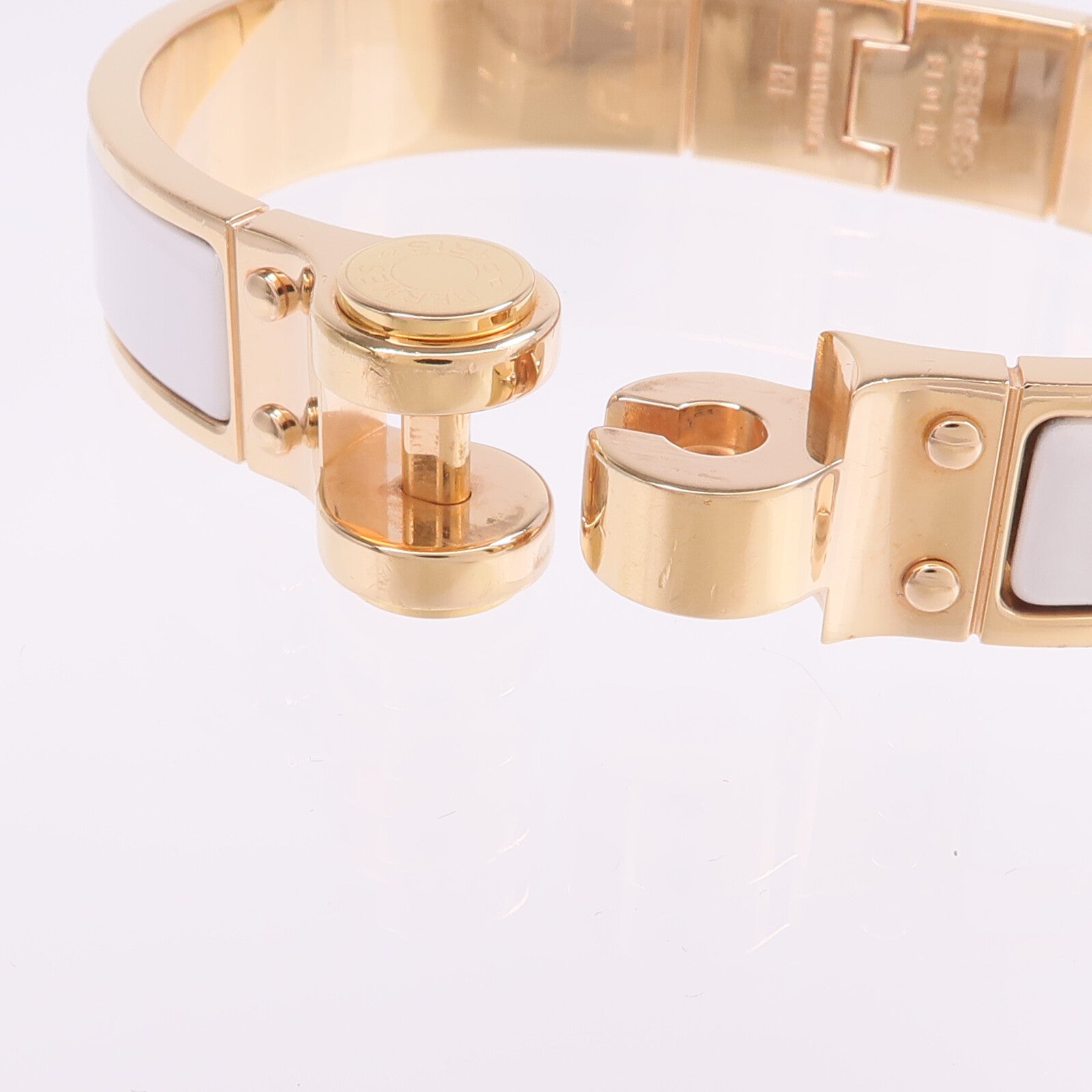 HERMES 金屬Charniere Bracelet金扣手鐲