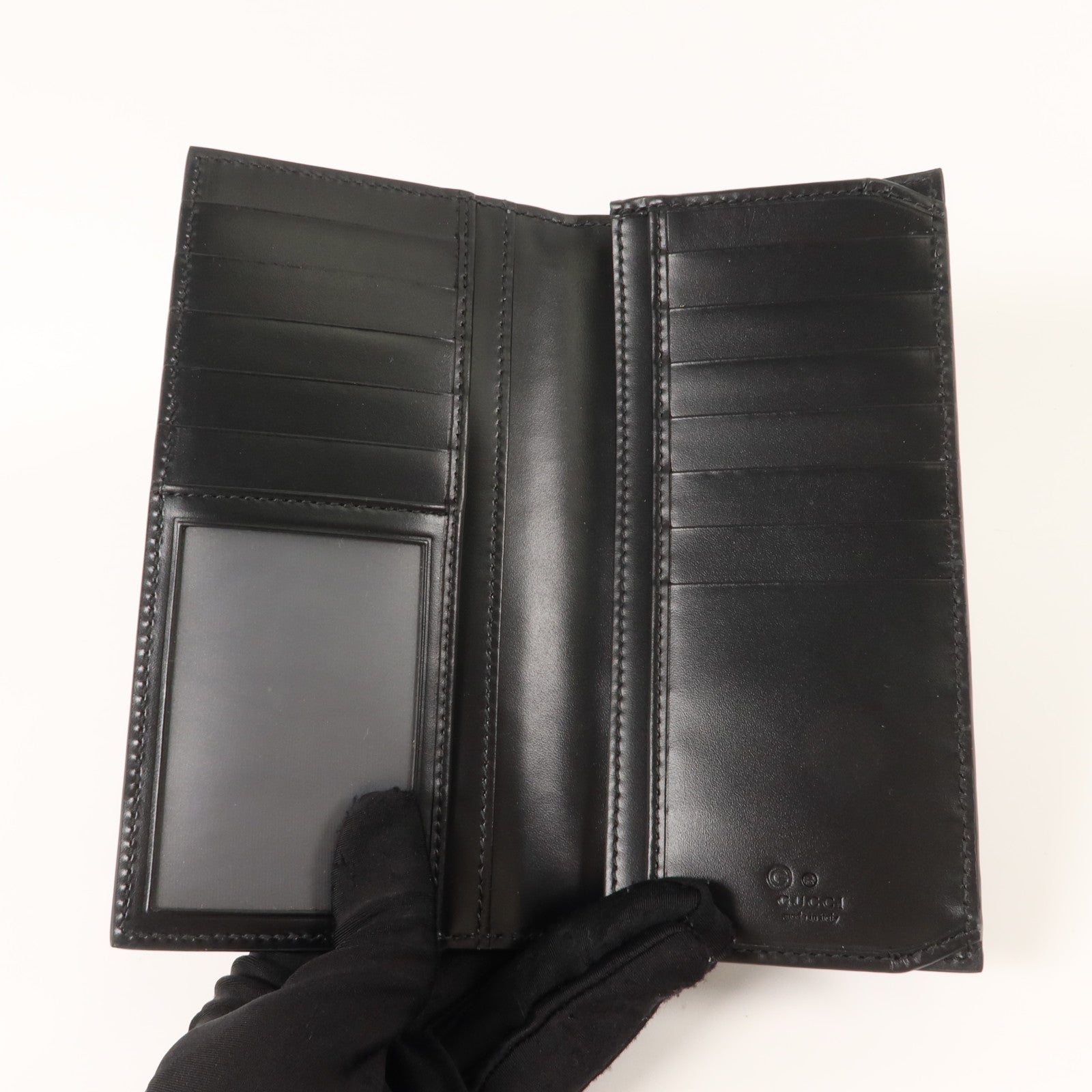 GUCCI 牛皮皮革GG Logo Long Wallet長錢包