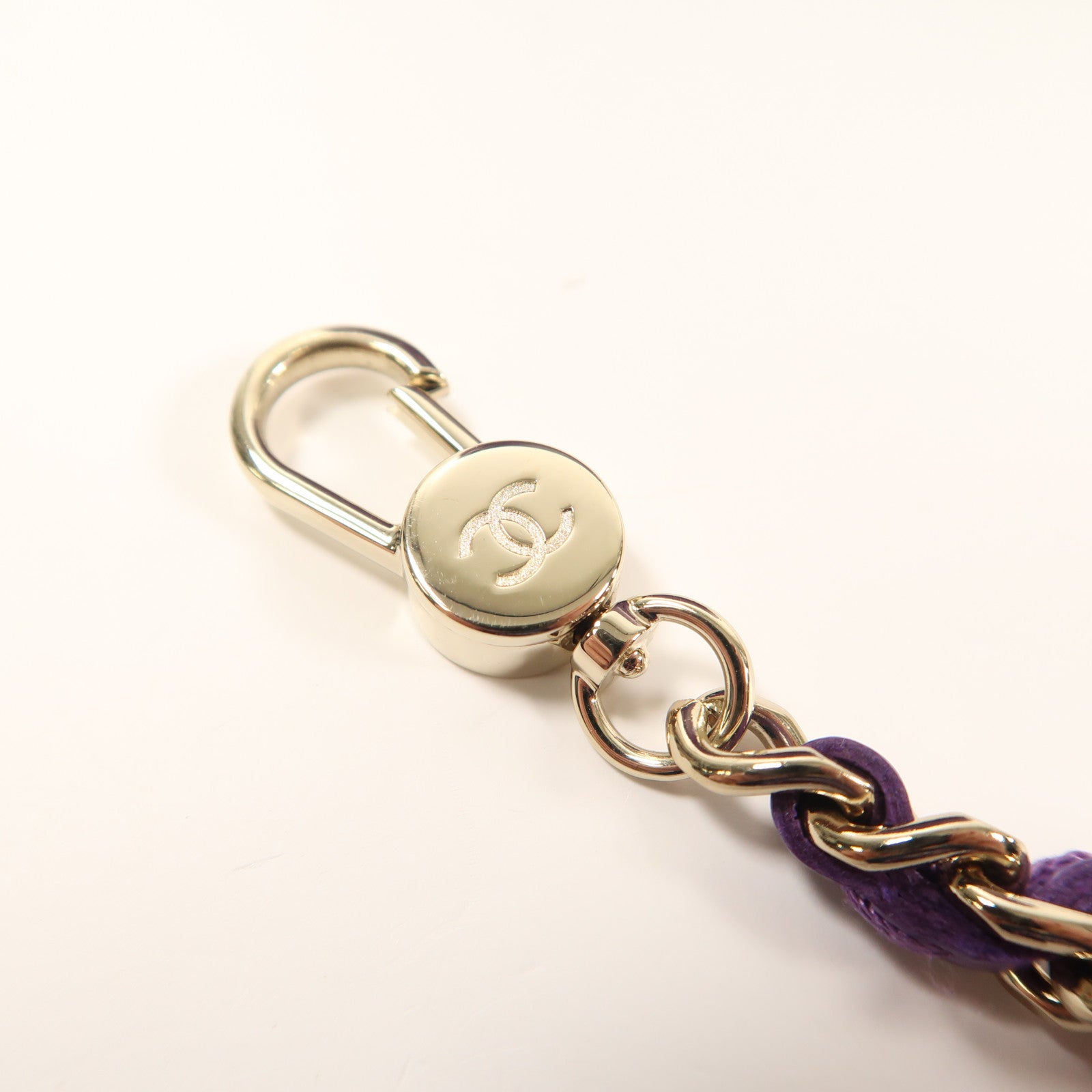 CHANEL 牛皮皮革Rucksack金扣鏈帶背包