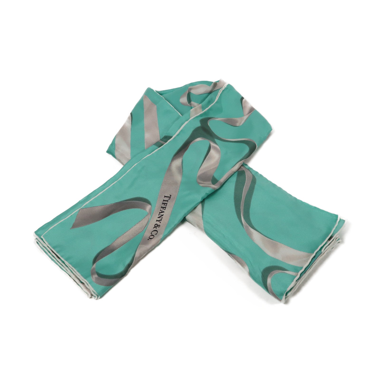TIFFANY＆CO 絲質Scarf圍巾蒂芙尼藍色