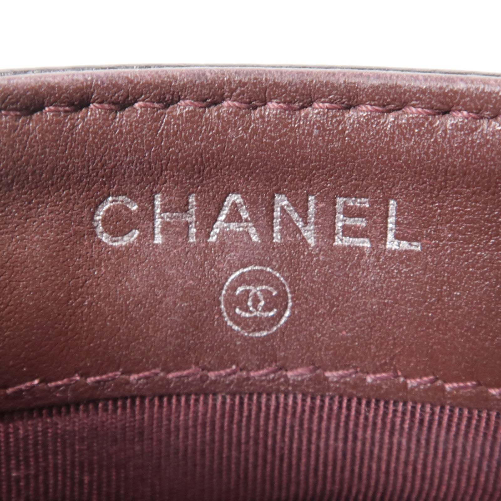 CHANEL 牛皮皮革Card Case銀扣卡片套