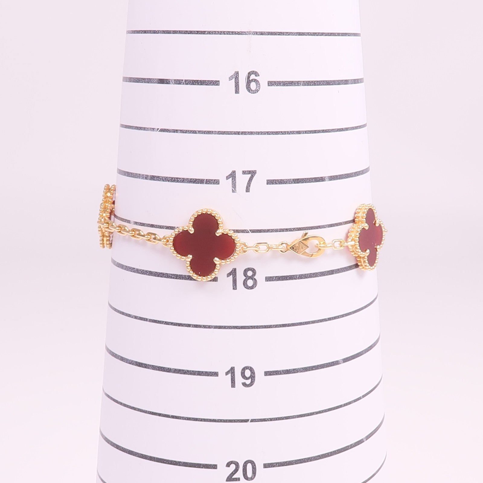 Van Cleef & Arpels 18K黃金/Carnelian Vintage Alhambra Bracelet手鏈