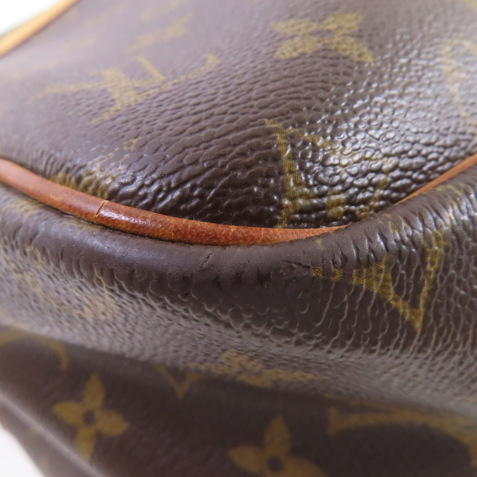 LOUIS VUITTON Monogram Reporter GM Bag金扣肩背袋啡色