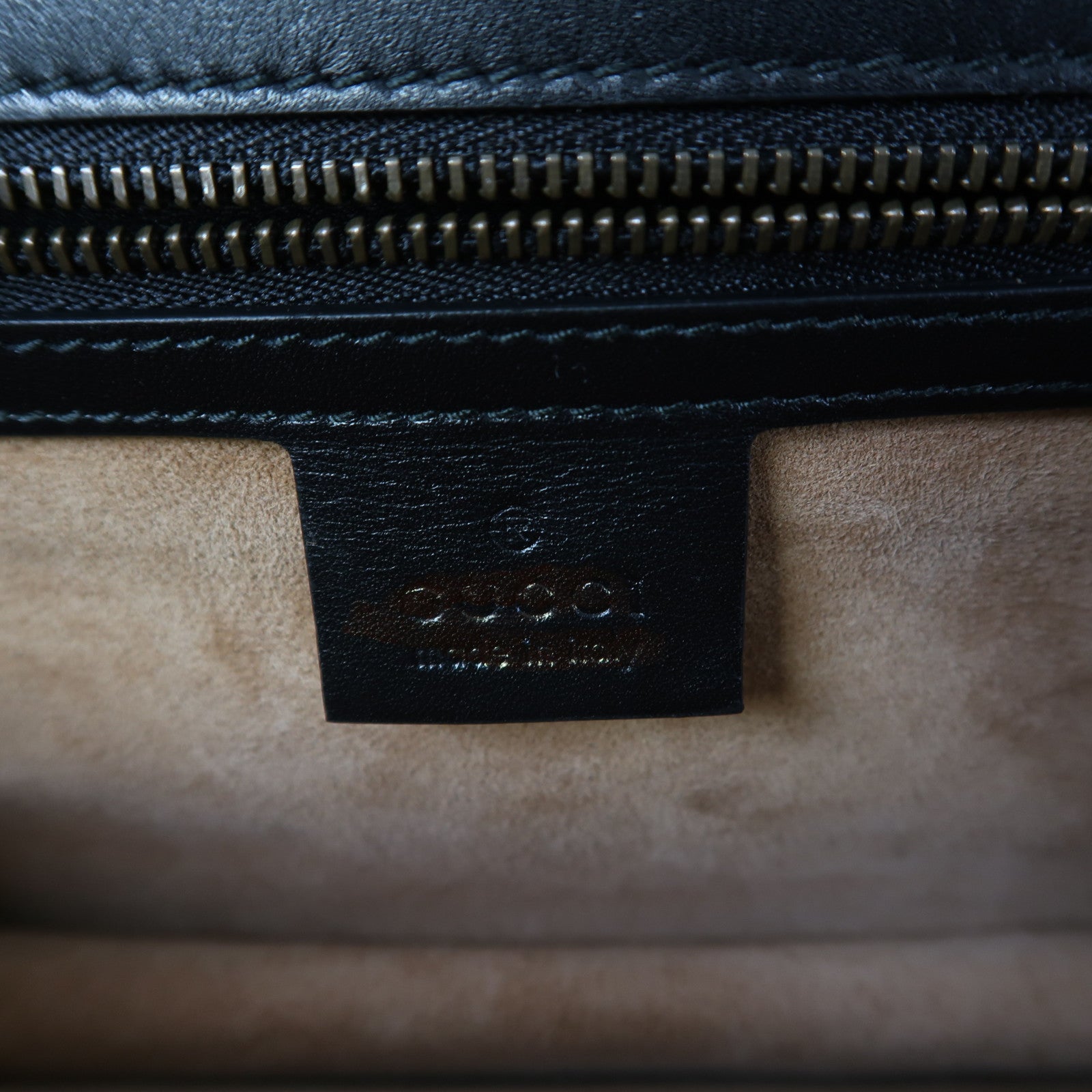GUCCI 馬毛/牛皮皮革Shoulder Bag金扣肩背袋啡色/黑色