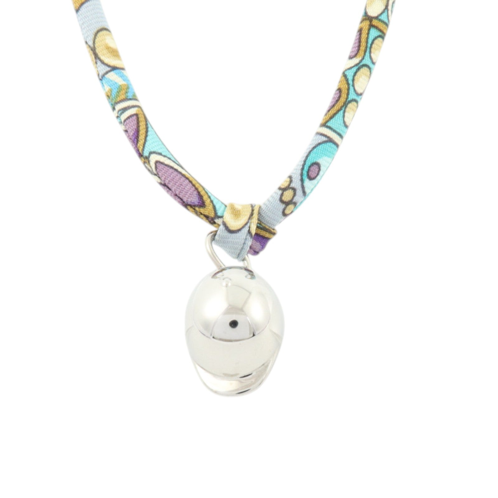 HERMES 絲質/金屬Necklace項鏈