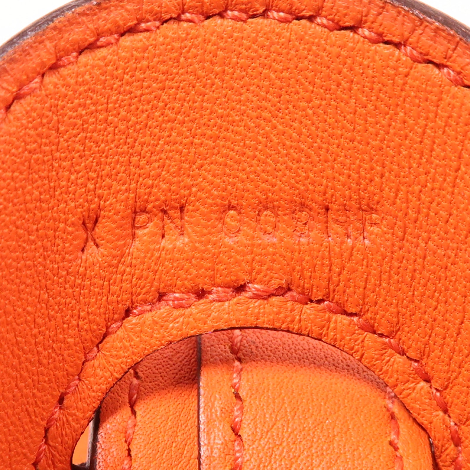 HERMES Epsom皮革Harnais Bag銀扣肩背袋Orange