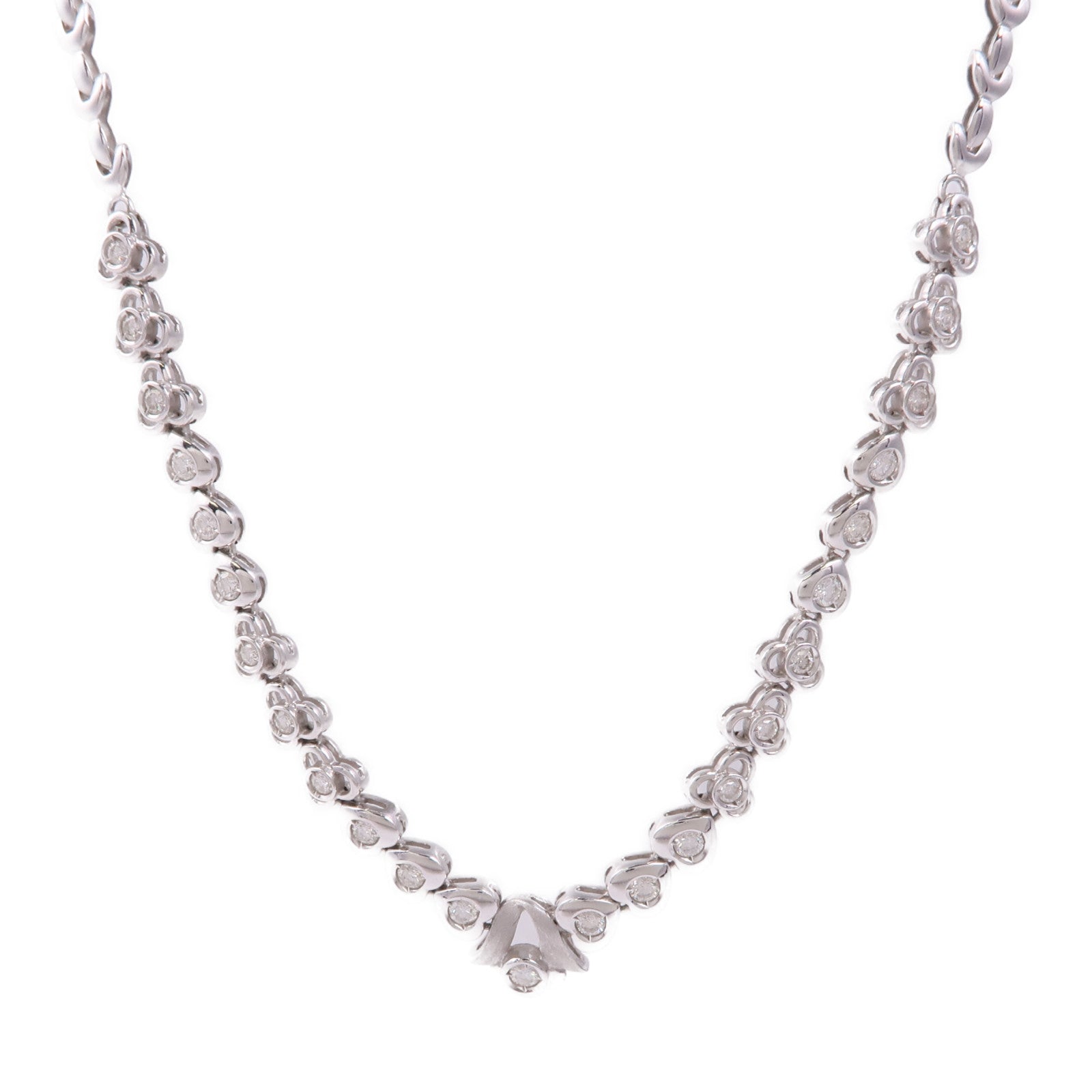 JEWELRY Diamond Necklace 18K White Gold
