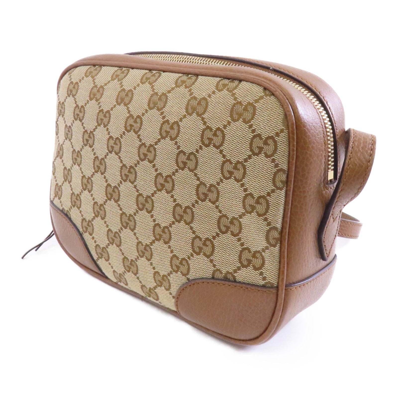 GUCCI 【激減優惠】帆布Shoulder Bag金扣肩背袋棕色