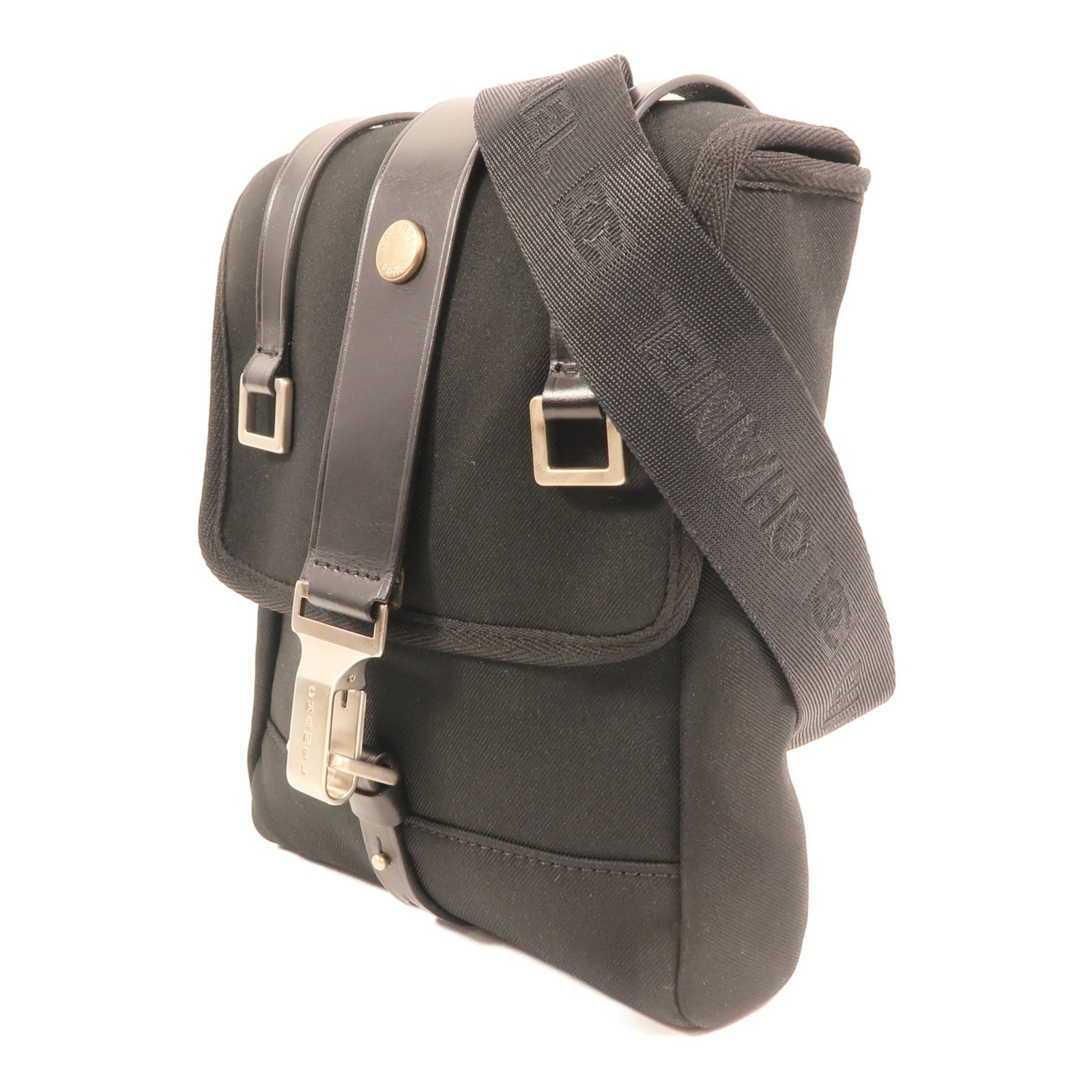 CHANEL 帆布Sports Line Shoulder Bag銀扣肩背袋