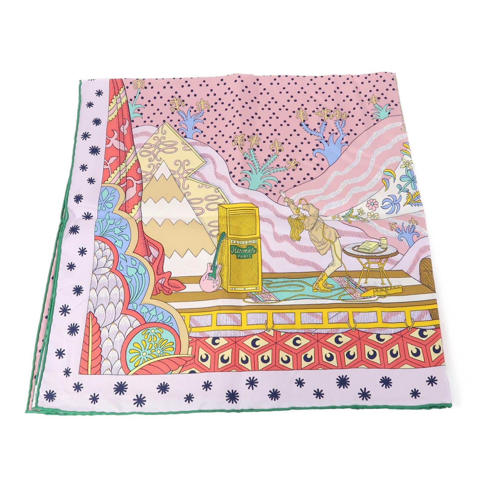 HERMES 絲質Scarf 90x90絲巾粉紅色