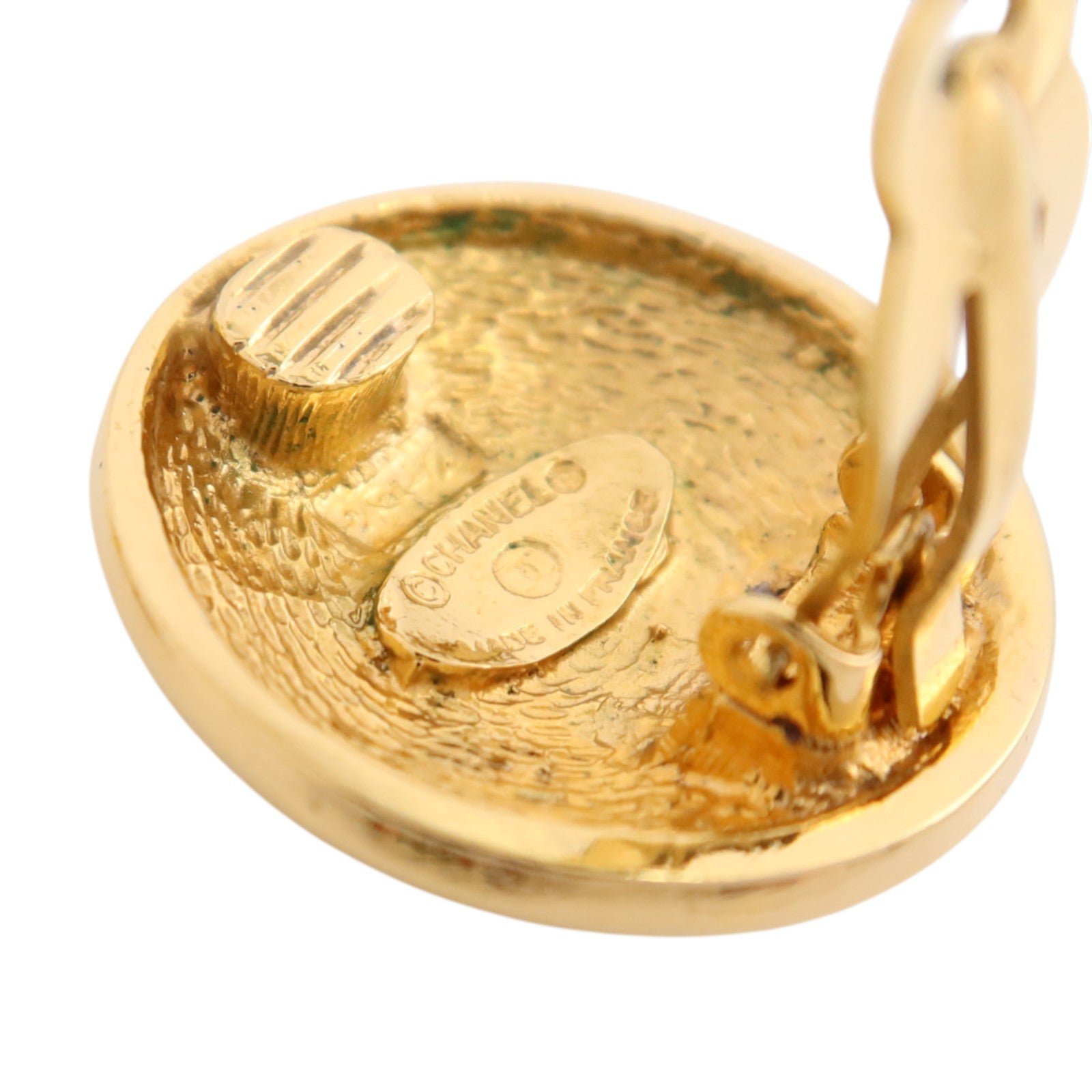 CHANEL 金屬Vintage Earring金扣耳環
