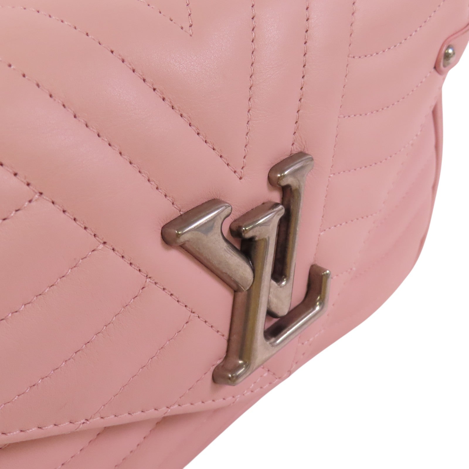 LOUIS VUITTON 牛皮皮革New Wave MM銀扣手挽肩背兩用袋