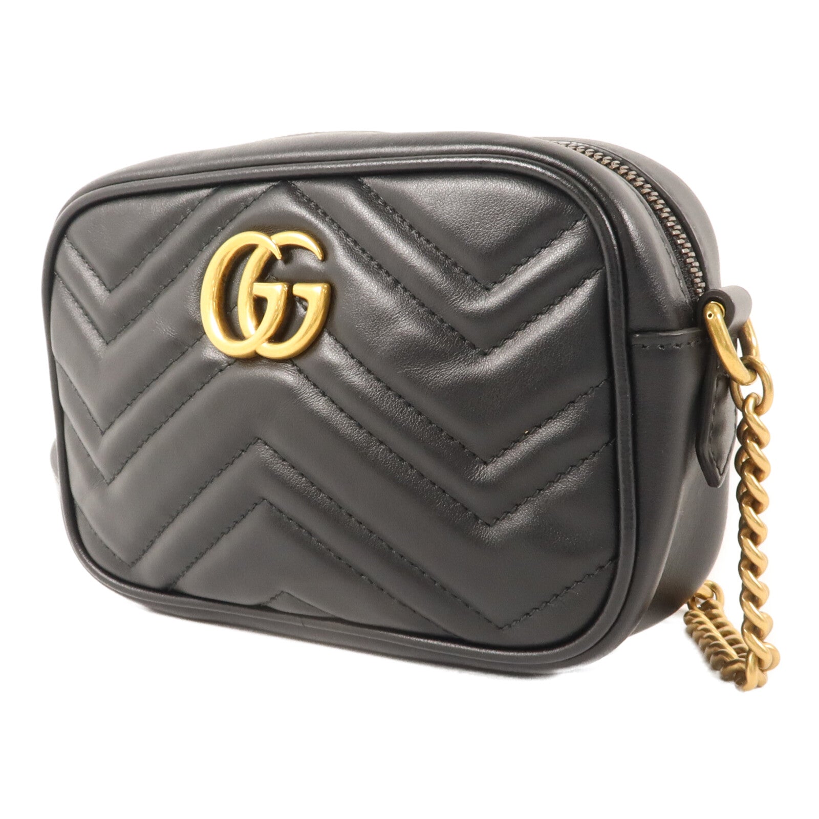 GUCCI 牛皮皮革GG Marmont Mini肩背袋