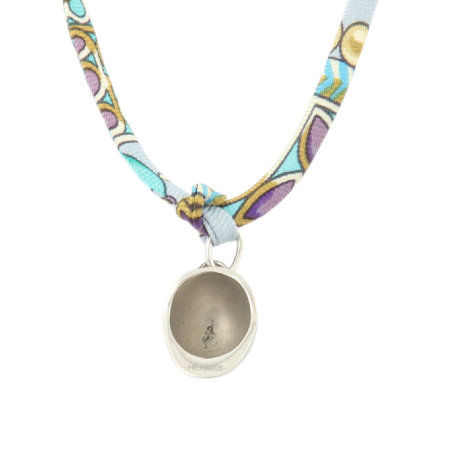 HERMES 絲質/金屬Necklace項鏈
