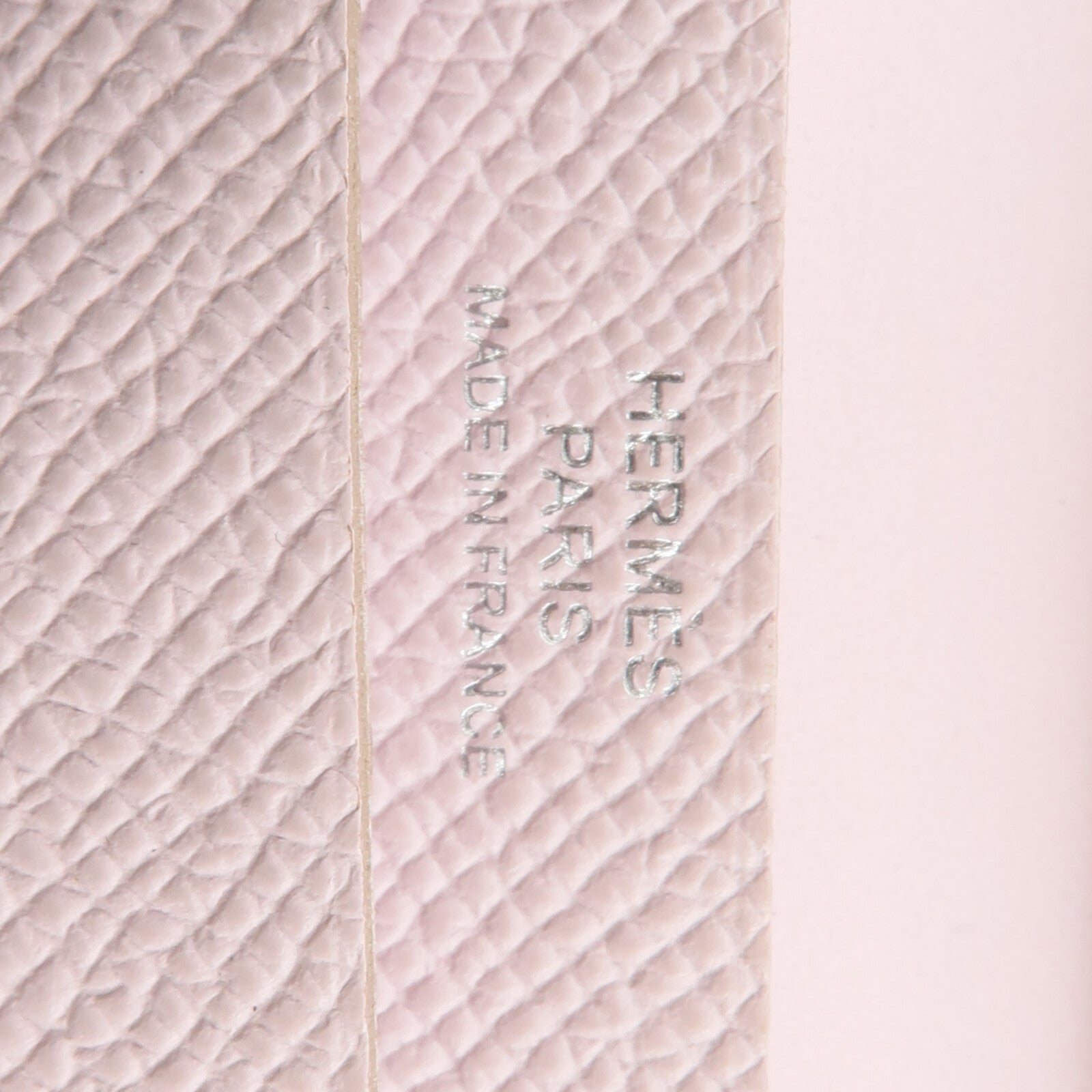 HERMES Epsom皮革Bearn Compact錢包Mauve Pale