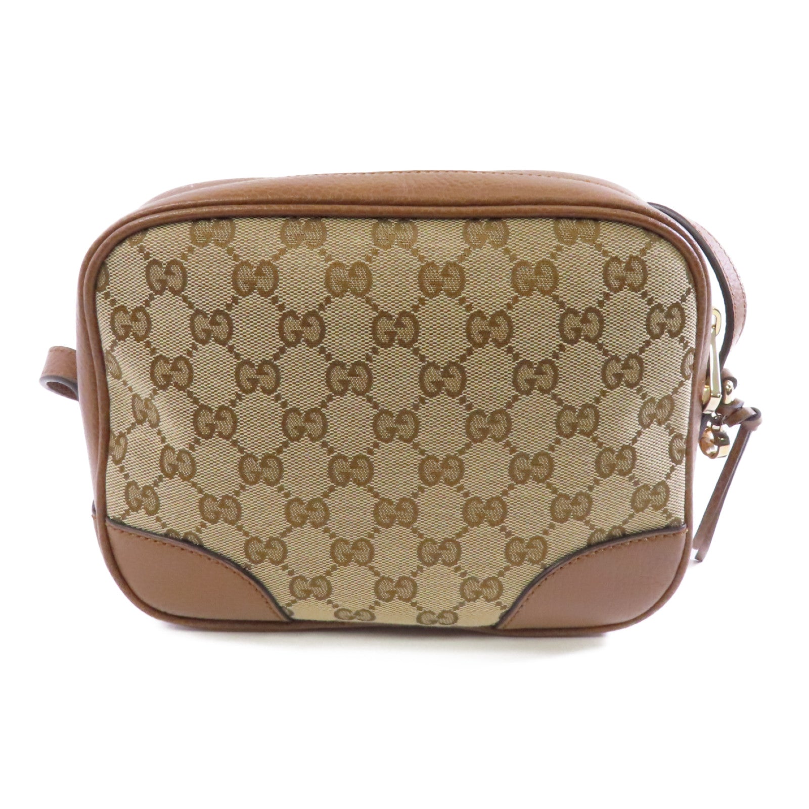 GUCCI 【激減優惠】帆布Shoulder Bag金扣肩背袋棕色