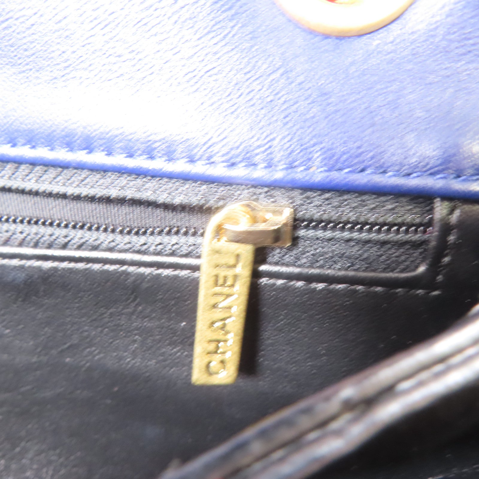 CHANEL 羊皮皮革Shoulder Bag金扣肩背袋紅色/白色/黑色/藍色