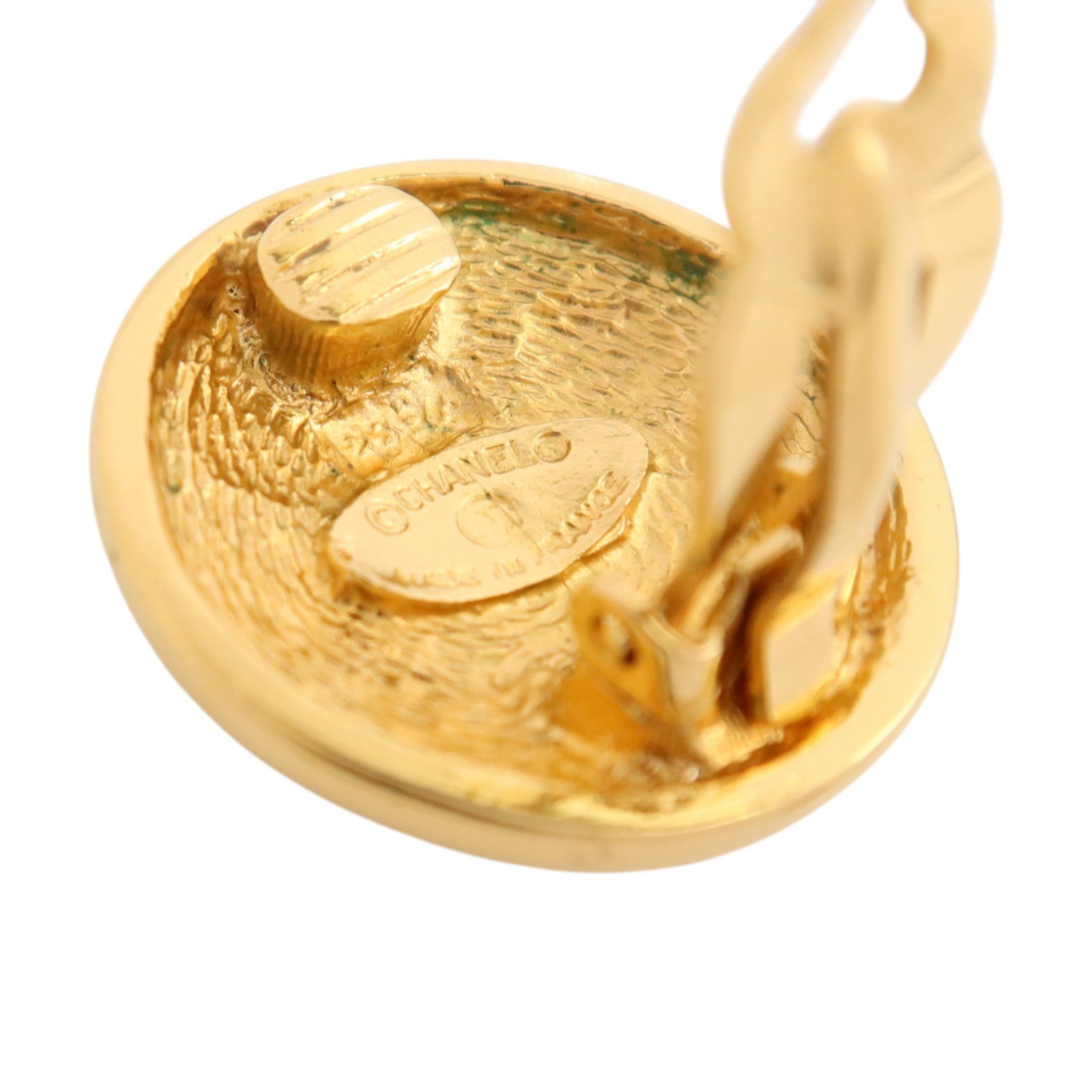 CHANEL 金屬Vintage Earring金扣耳環