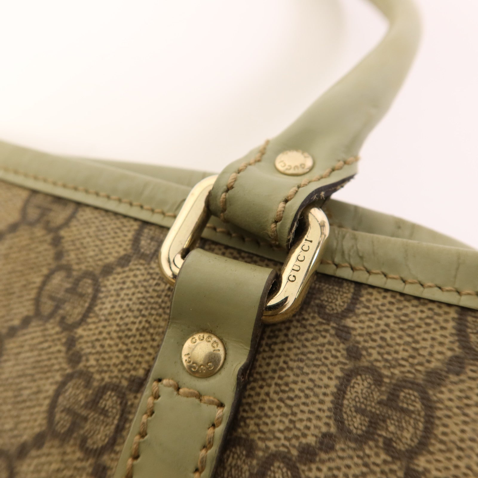 GUCCI 帆布GG Supreme Tote金扣手挽袋