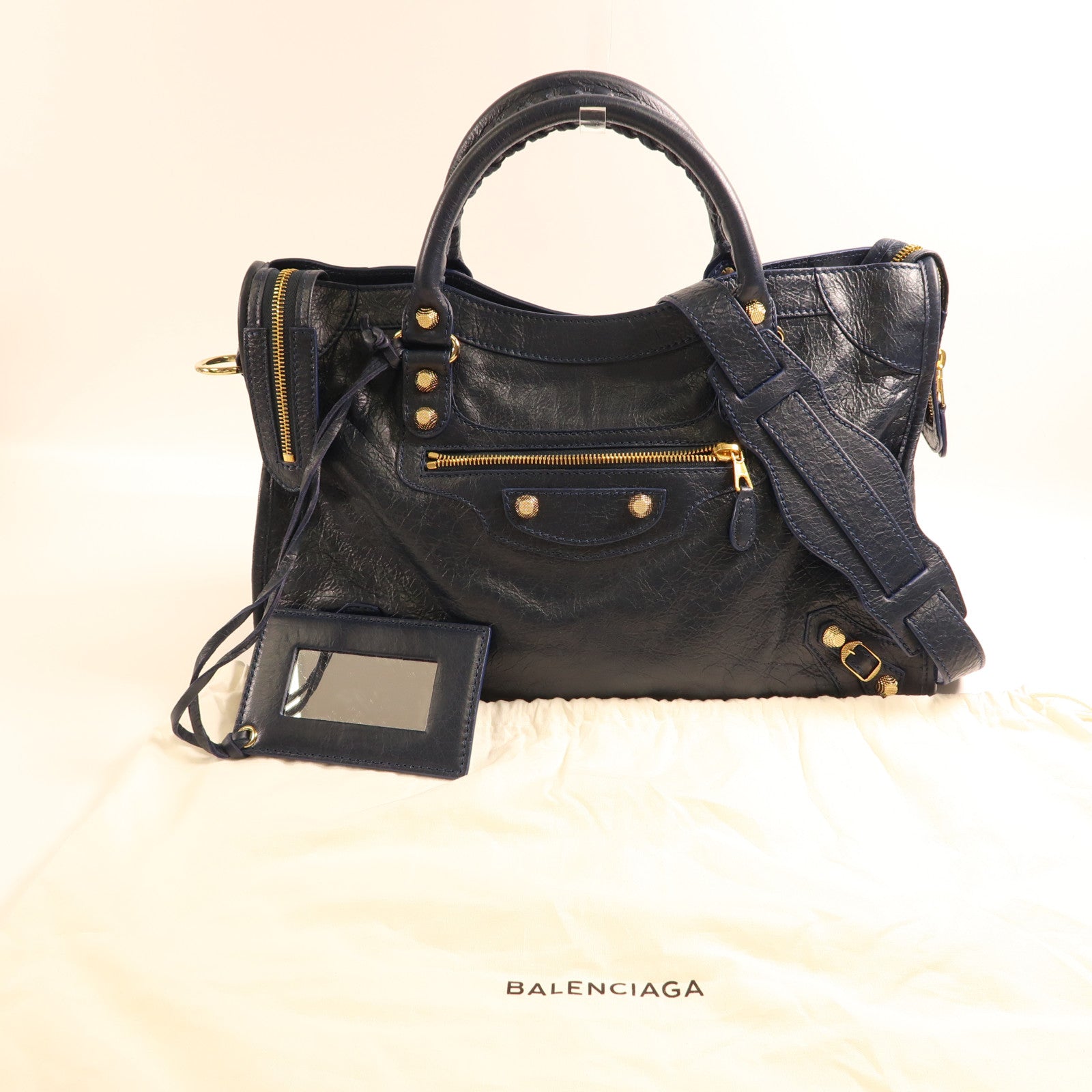 BALENCIAGA 【激減優惠】牛皮皮革City Bag金扣手挽肩背兩用袋