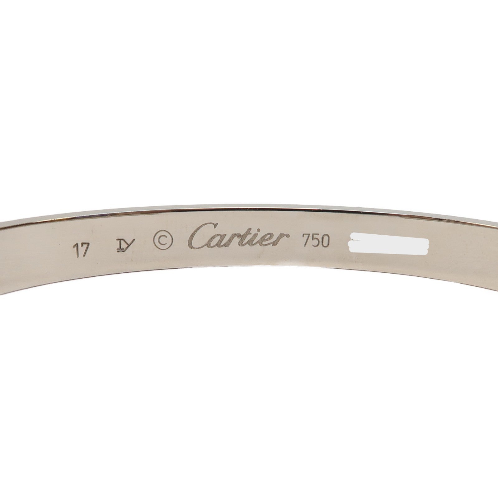 CARTIER 【激減優惠】18K白金Love Bracelet手鐲