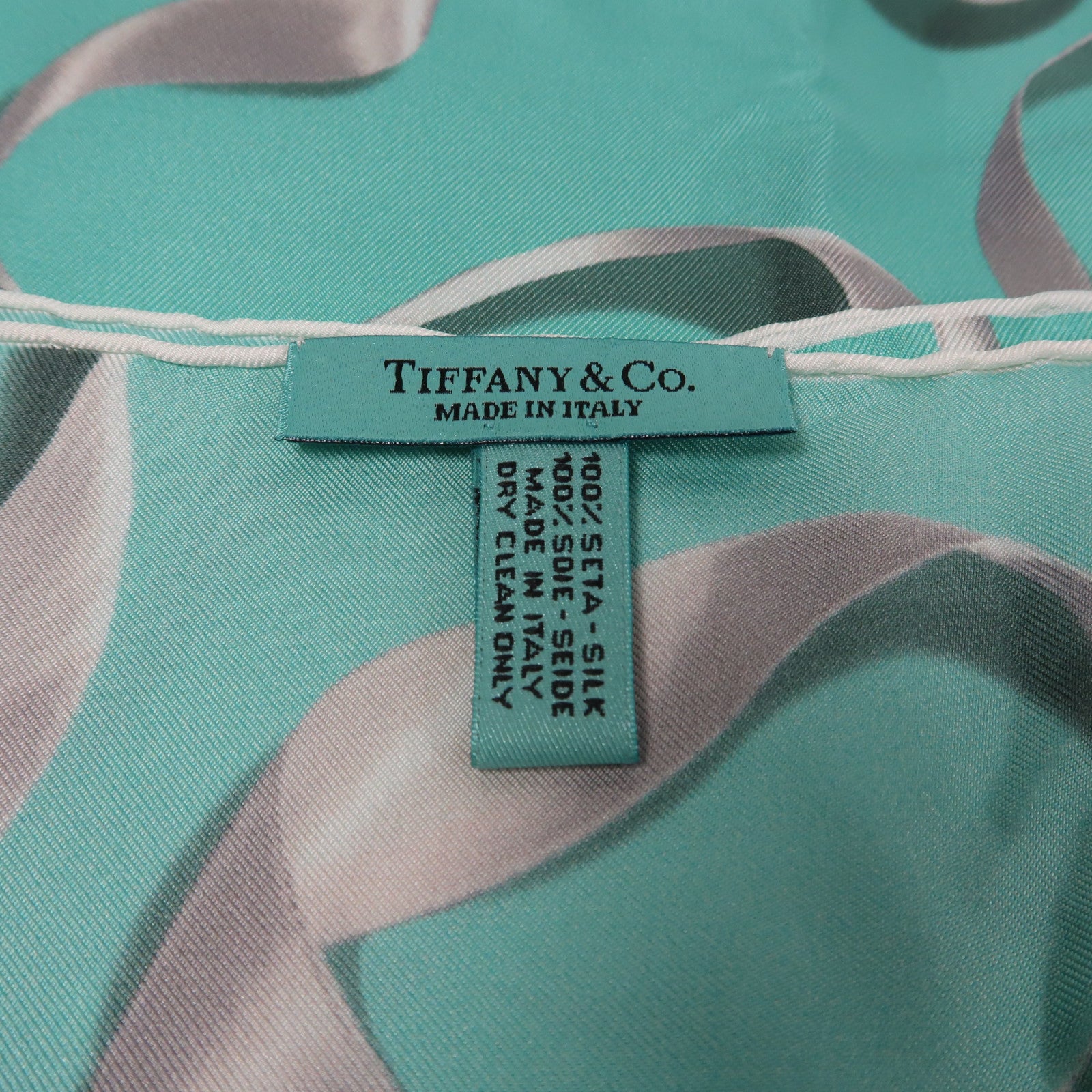 TIFFANY＆CO 絲質Scarf圍巾蒂芙尼藍色