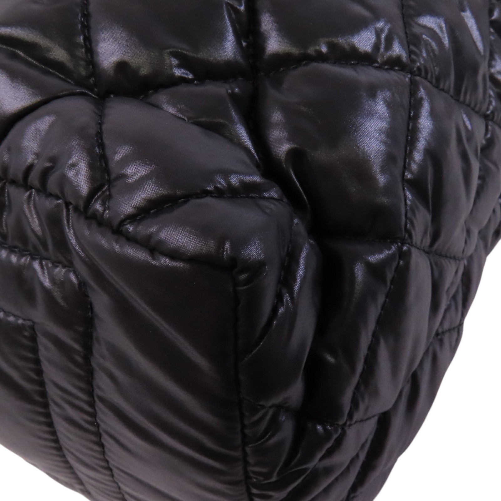 CHANEL 尼龍Coco Cocoon銀扣肩背袋