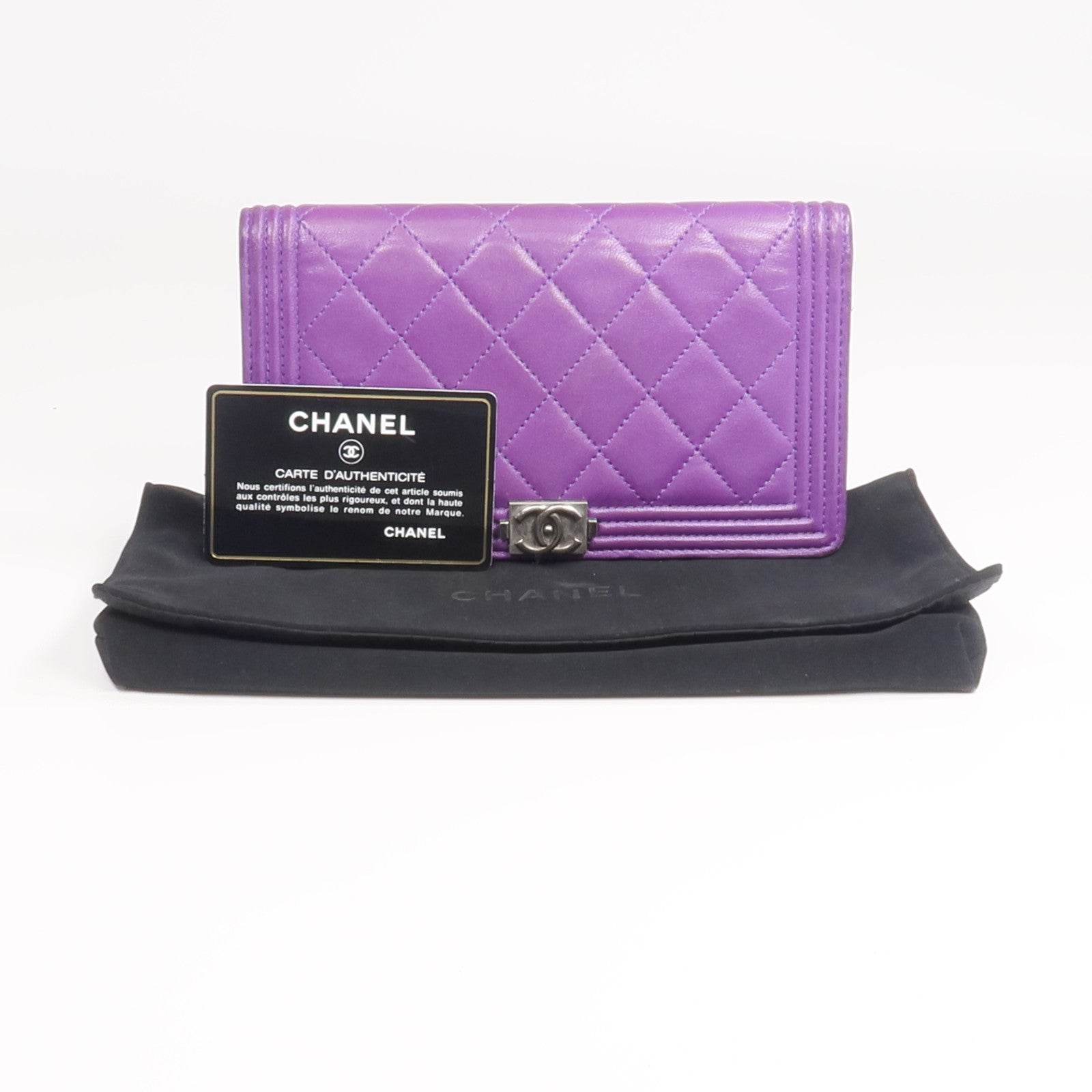 CHANEL 羊皮皮革Boy Chanel Wallet長錢包
