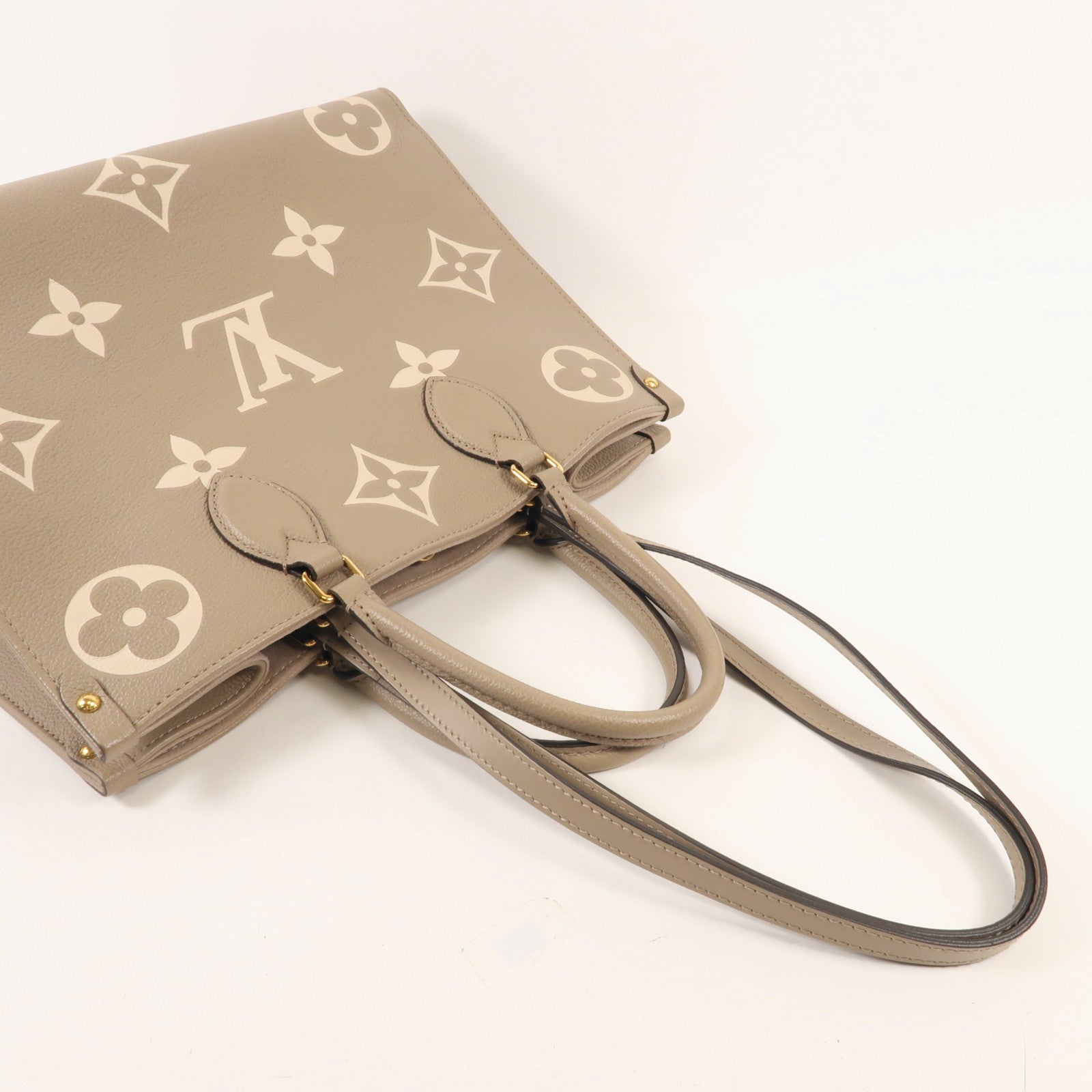 LOUIS VUITTON Monogram Empreinte OnTheGo MM金扣手挽肩背兩用袋