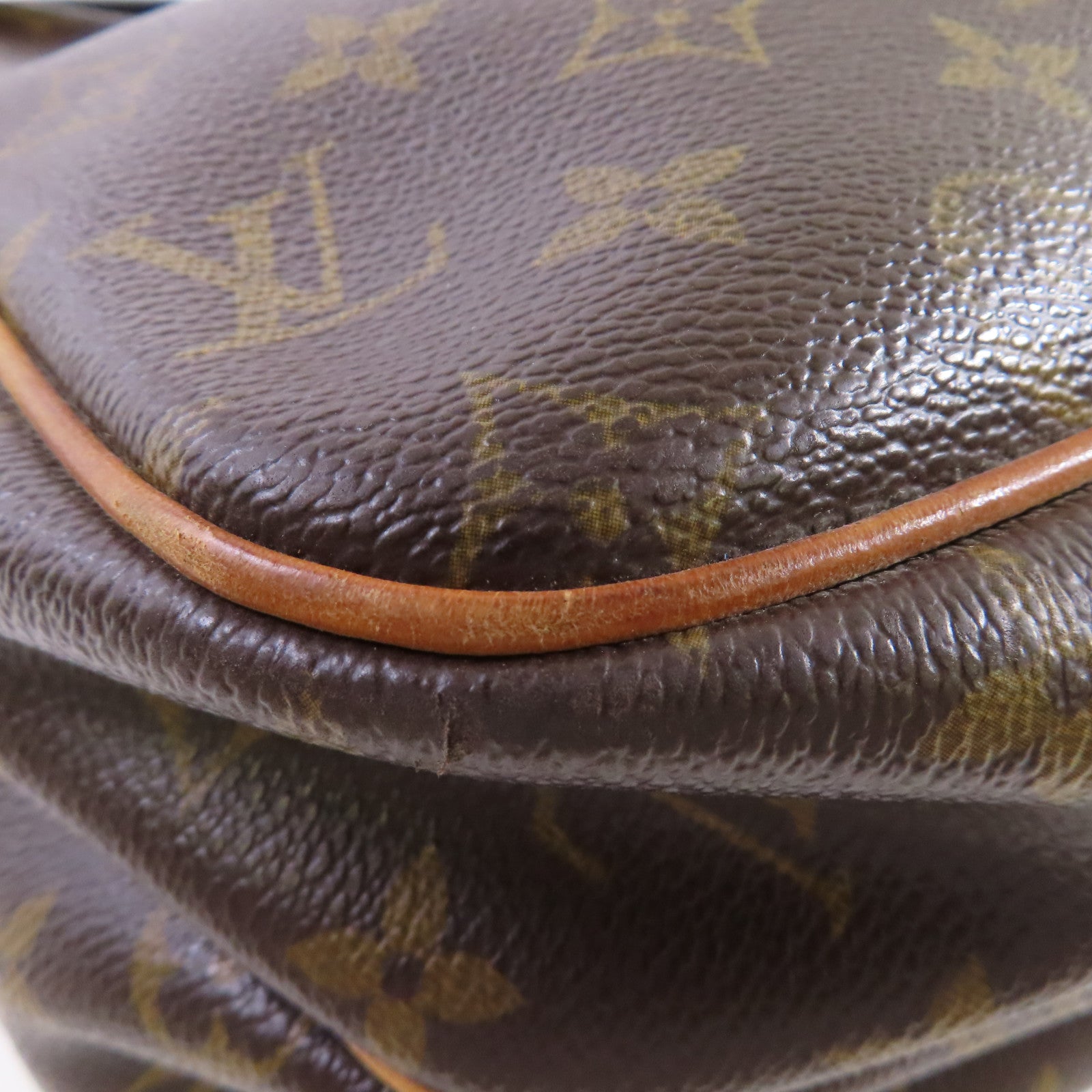 LOUIS VUITTON Monogram Reporter GM Bag金扣肩背袋啡色