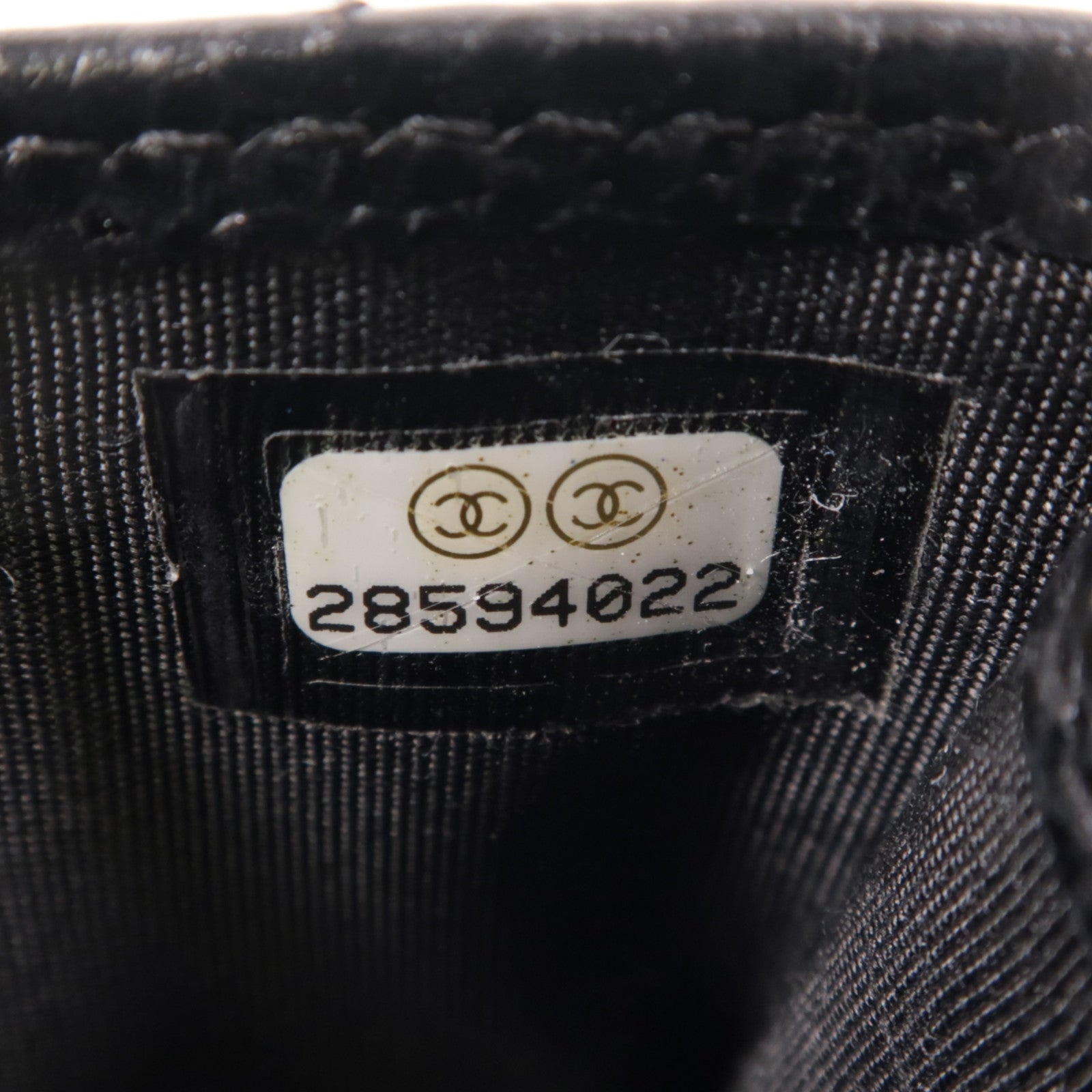 CHANEL 牛皮皮革Card Case銀扣卡片套