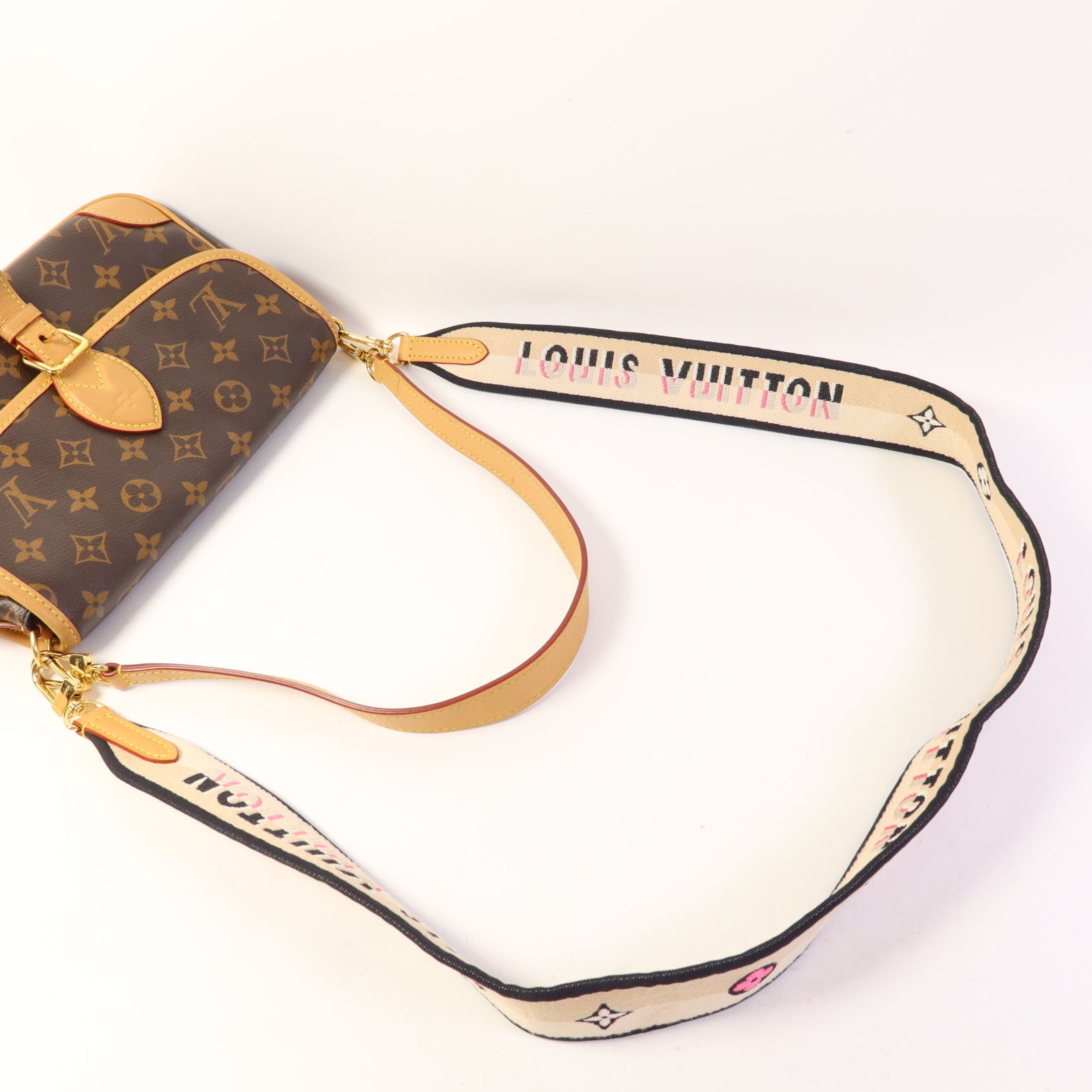 LOUIS VUITTON Monogram Diane金扣手挽肩背兩用袋