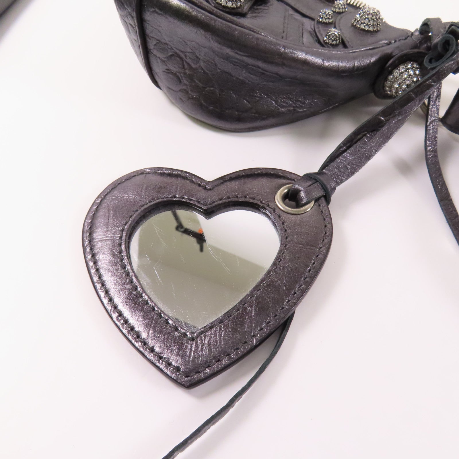 BALENCIAGA 皮革Le Cagole XS Shoulder Bag銀扣肩背袋