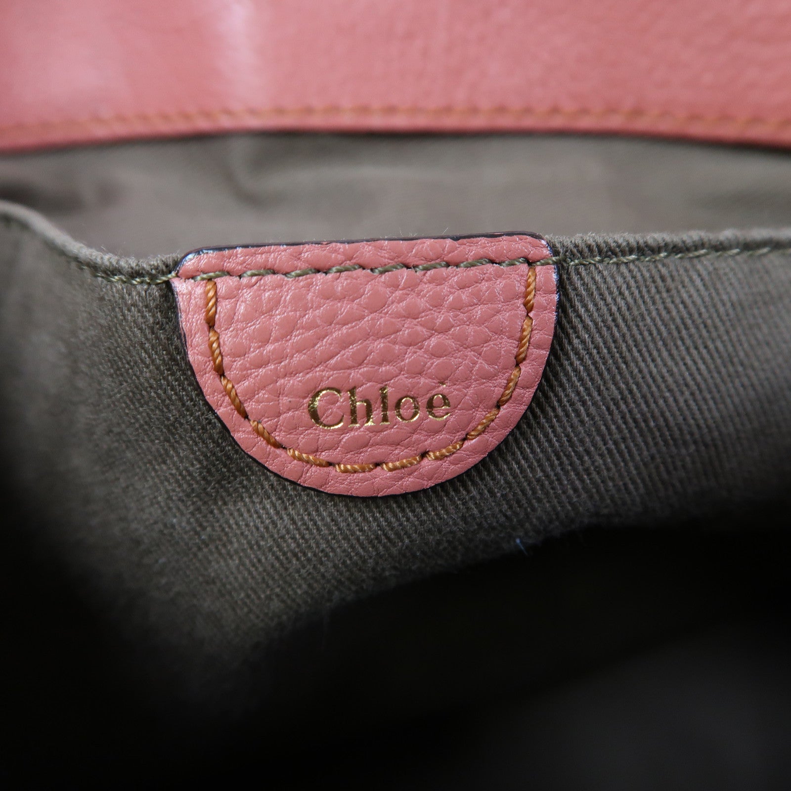 Chloe 牛皮皮革Elsie金扣手挽肩背兩用袋粉紅色