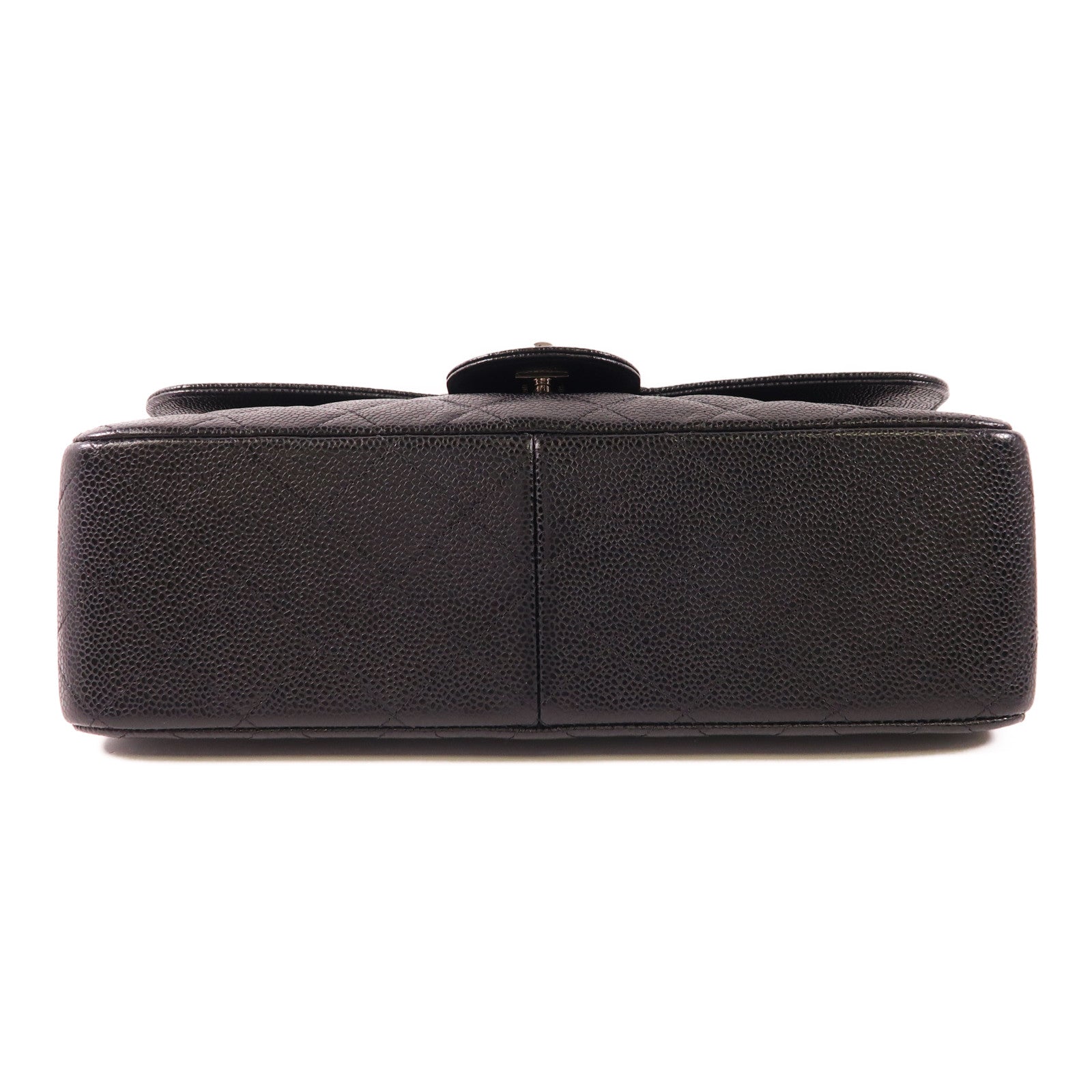 CHANEL 牛皮皮革Large Classic銀扣鏈帶肩背袋