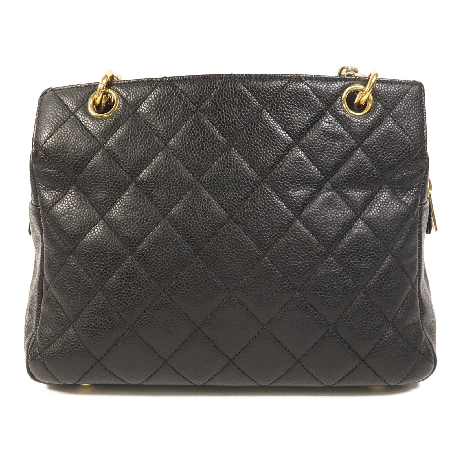 CHANEL 牛皮皮革Petite Timeless Tote金扣鏈帶肩背袋