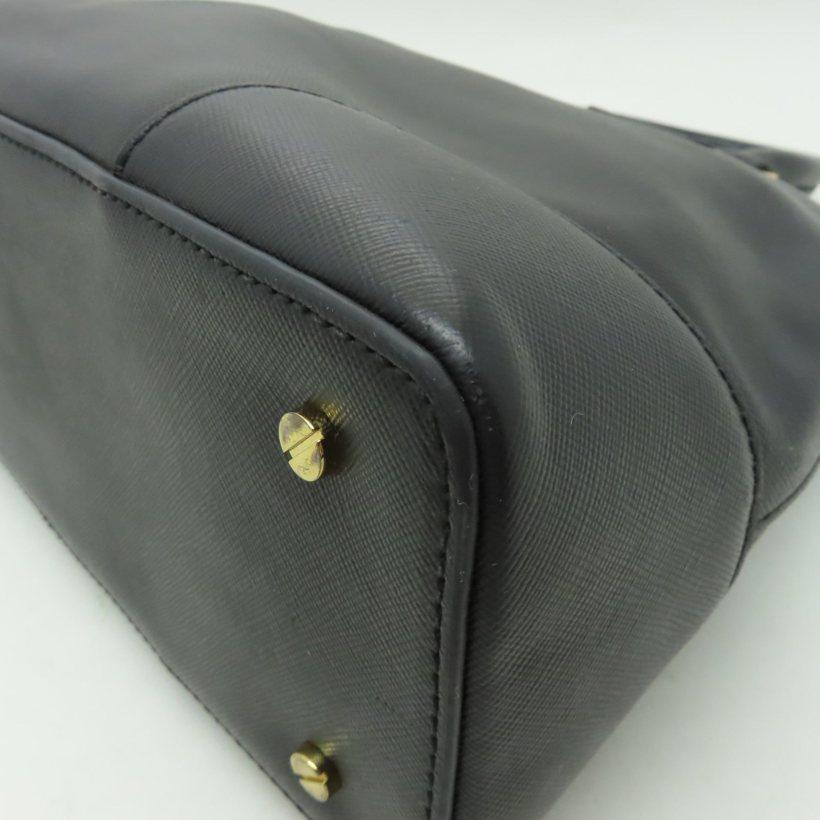 Tory Burch 【激減優惠】牛皮皮革Hand Bag金扣手挽袋黑色