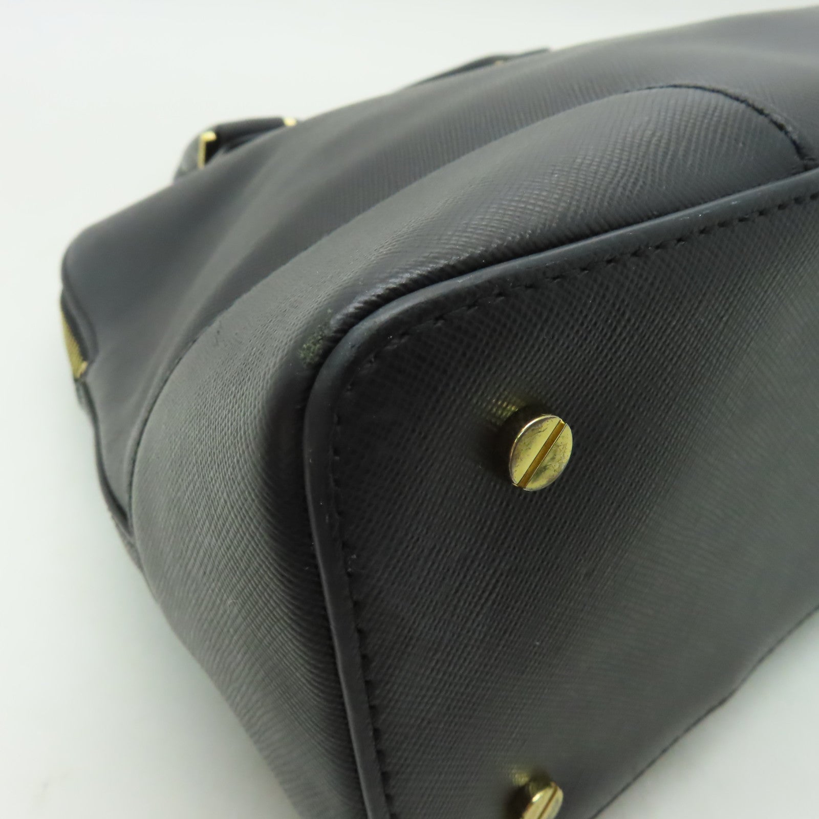 Tory Burch 【激減優惠】牛皮皮革Hand Bag金扣手挽袋黑色