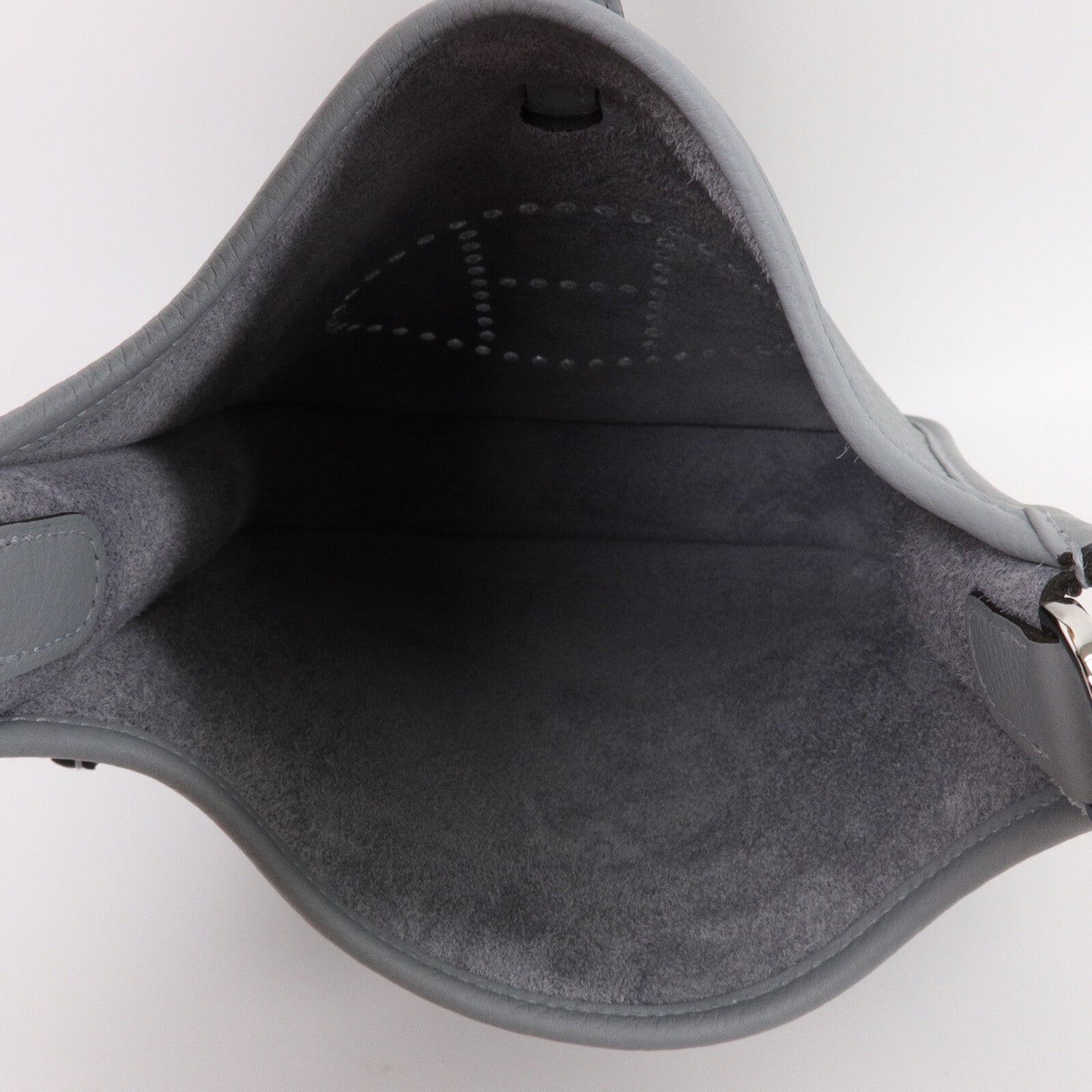 HERMES Clemence皮革Evelyne 23肩背袋Gris Pantin