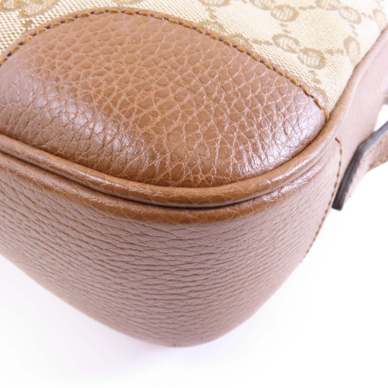 GUCCI 【激減優惠】帆布Shoulder Bag金扣肩背袋棕色