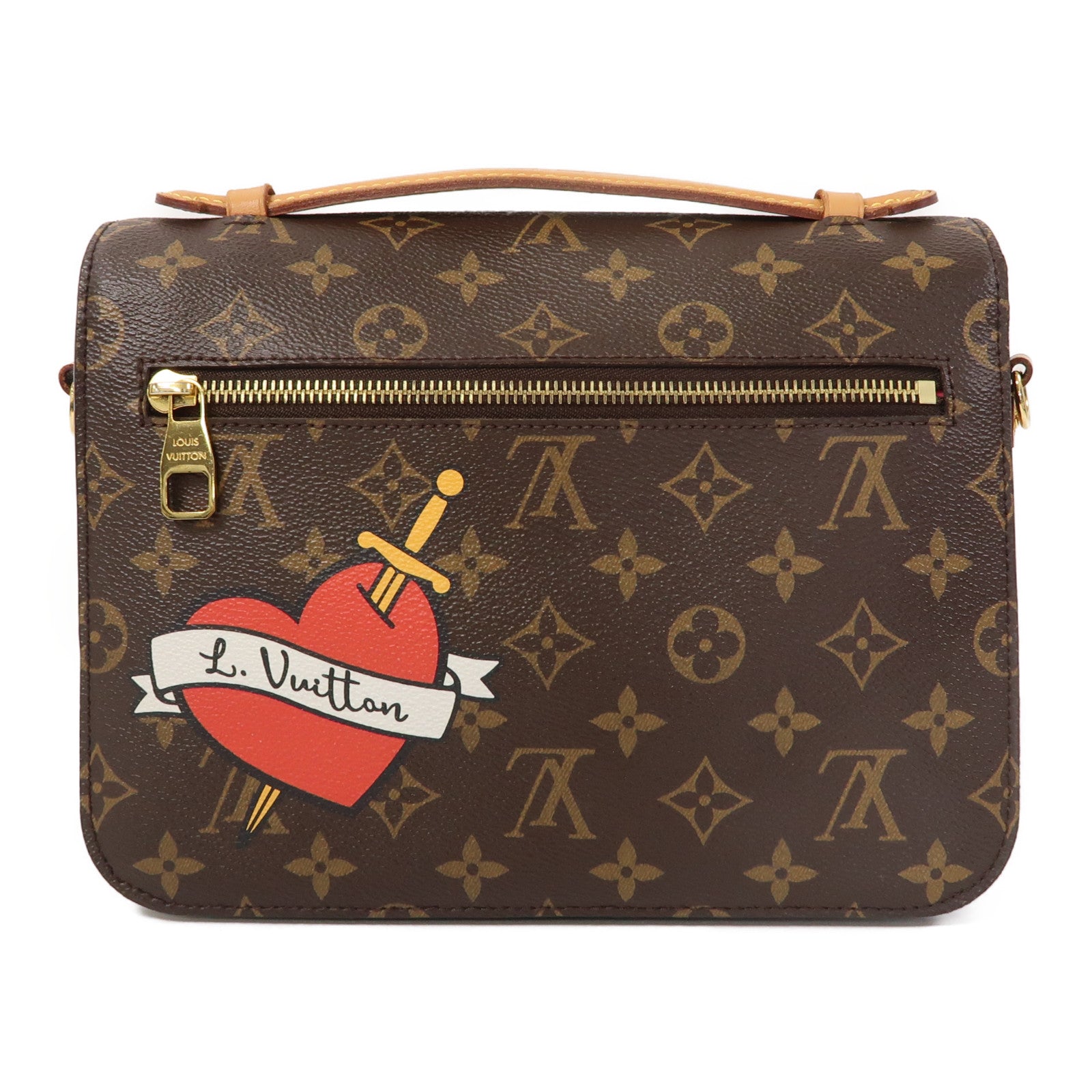 LOUIS VUITTON 【激減優惠】Monogram Pochette Metis金扣手挽肩背兩用袋啡色