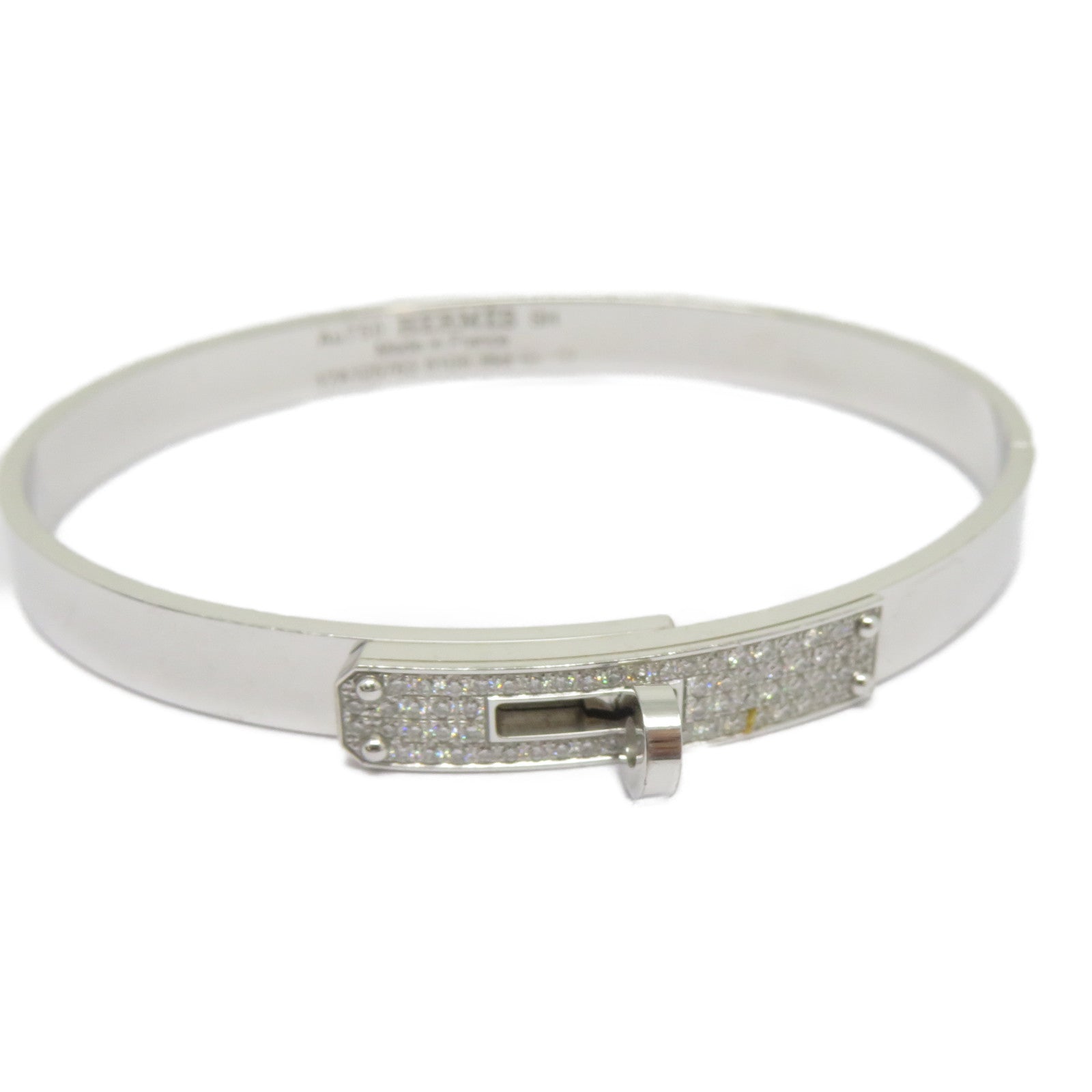 HERMES 18K白金Kelly Diamond Bracelet/Bangle 0.36ct鑽石手鐲